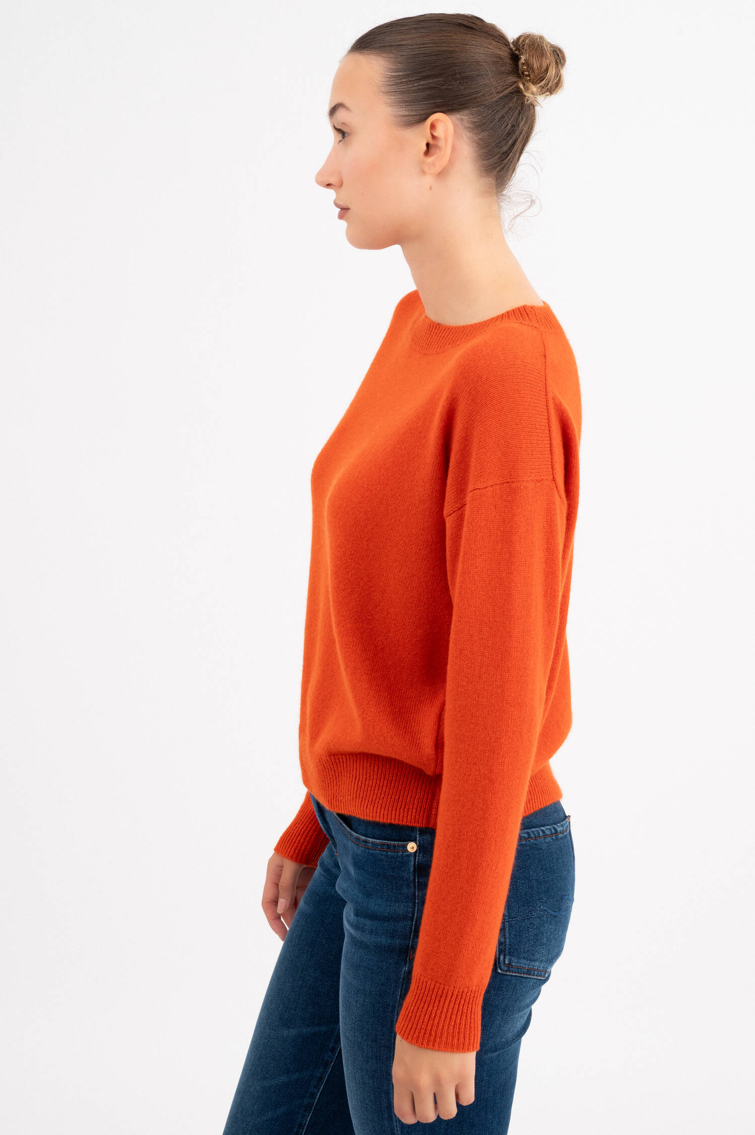 U-Boot Pullover aus Cashmere in Orange U-Boot Pullover aus Cashmere in Orange