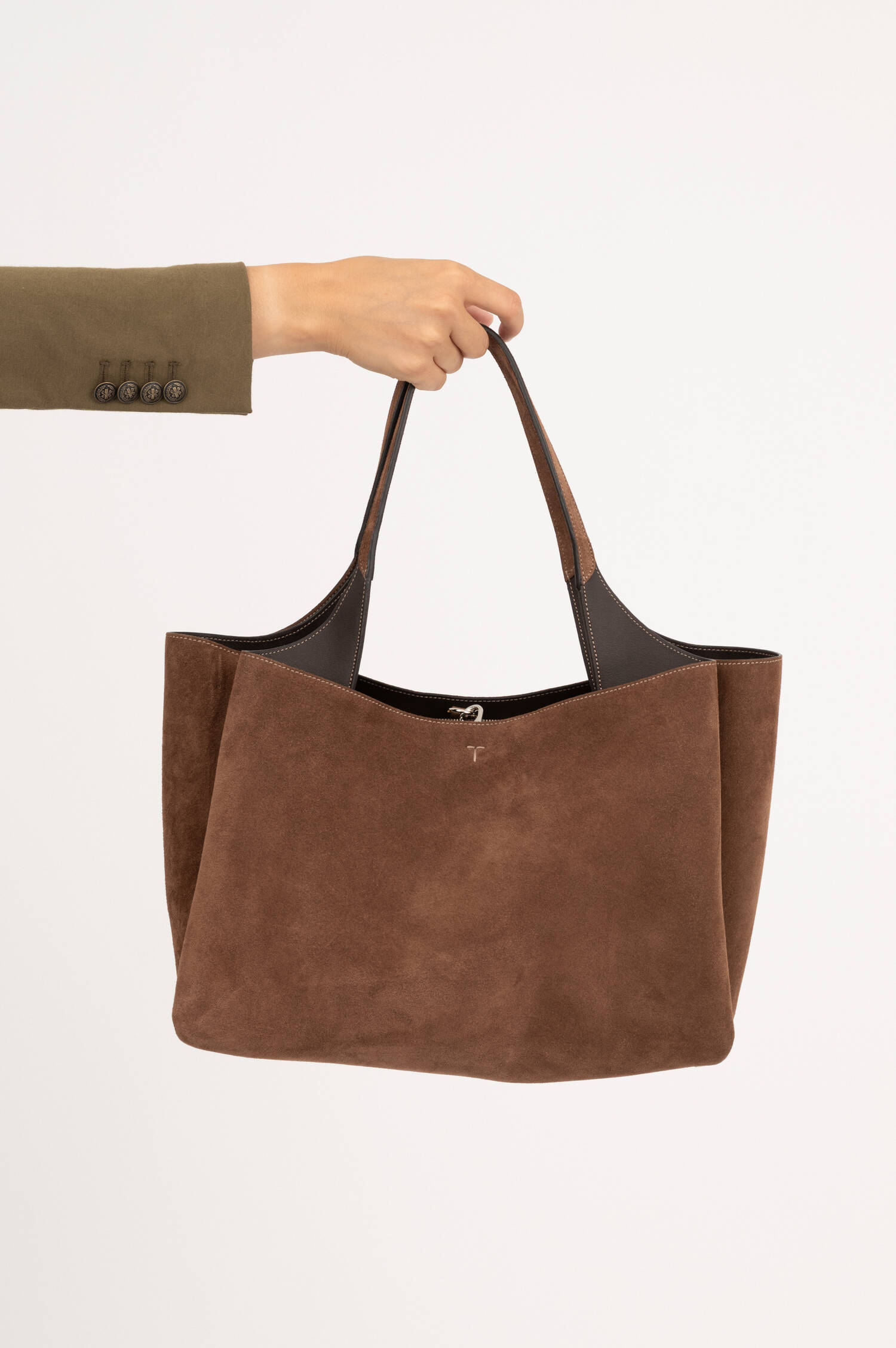 Suede Tote Bag in Braun Suede Tote Bag in Braun