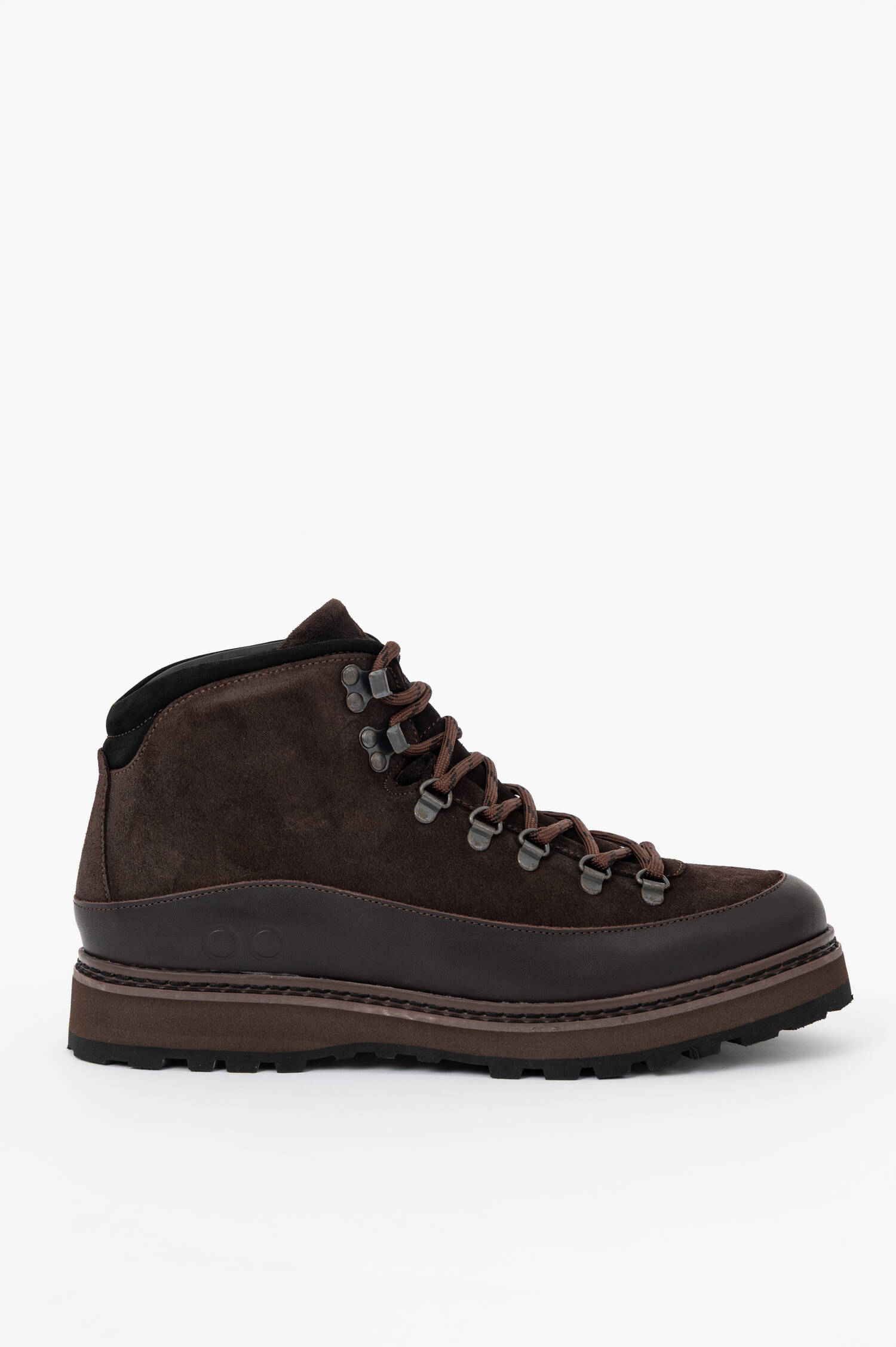 Veloursleder-Schnürstiefel CORE CAP in Braun