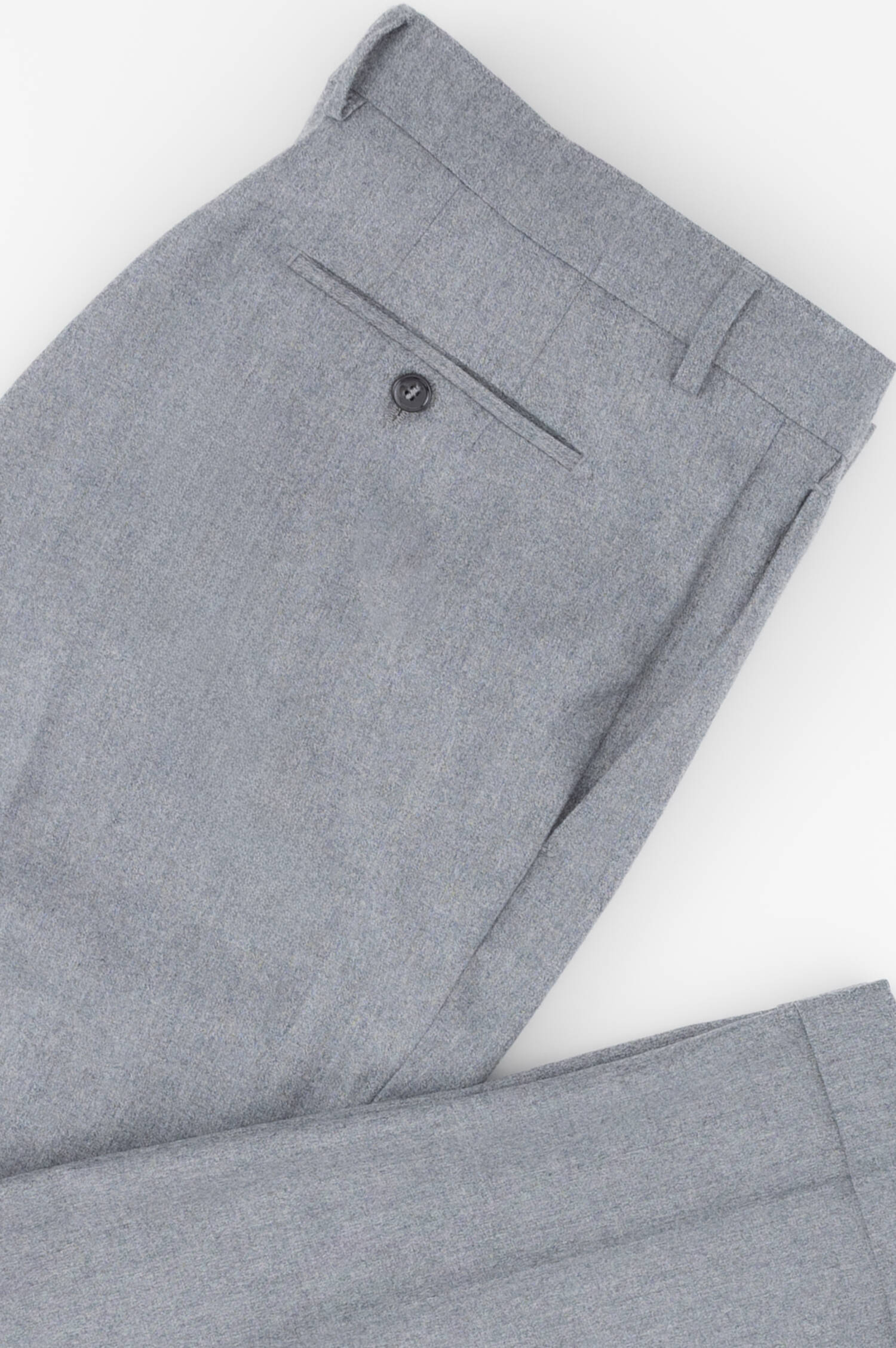 Flannel-Chinohose in Hellgrau meliert