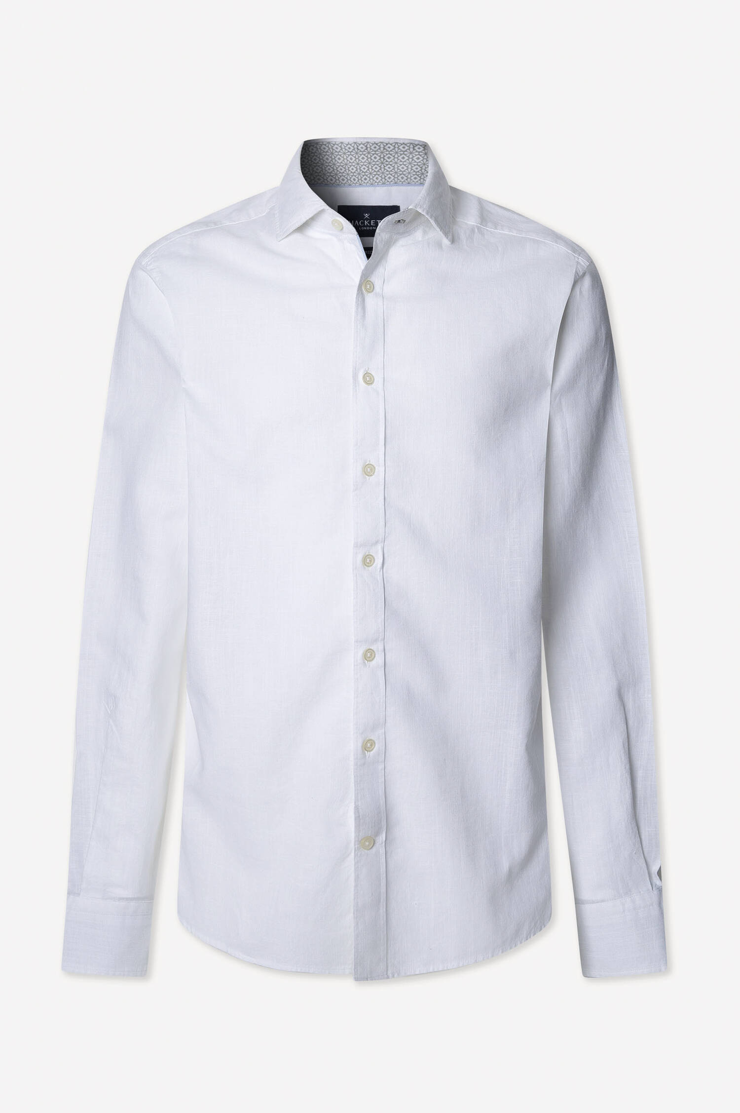 Hemd aus Leinen-Baumwoll-Mix in Weiß Hemd aus Leinen-Baumwoll-Mix in Weiß