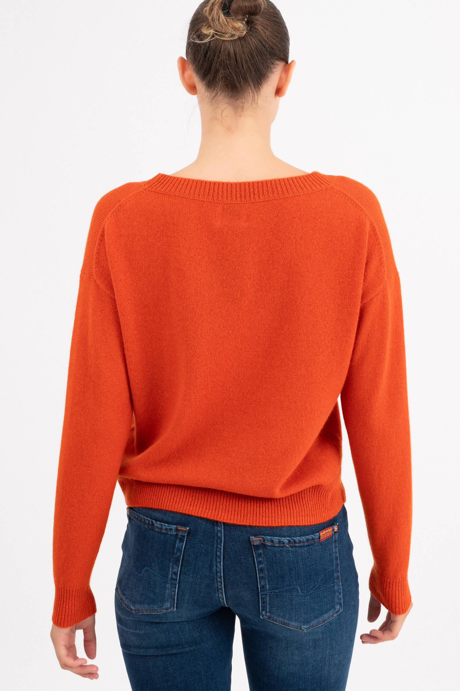 U-Boot Pullover aus Cashmere in Orange U-Boot Pullover aus Cashmere in Orange