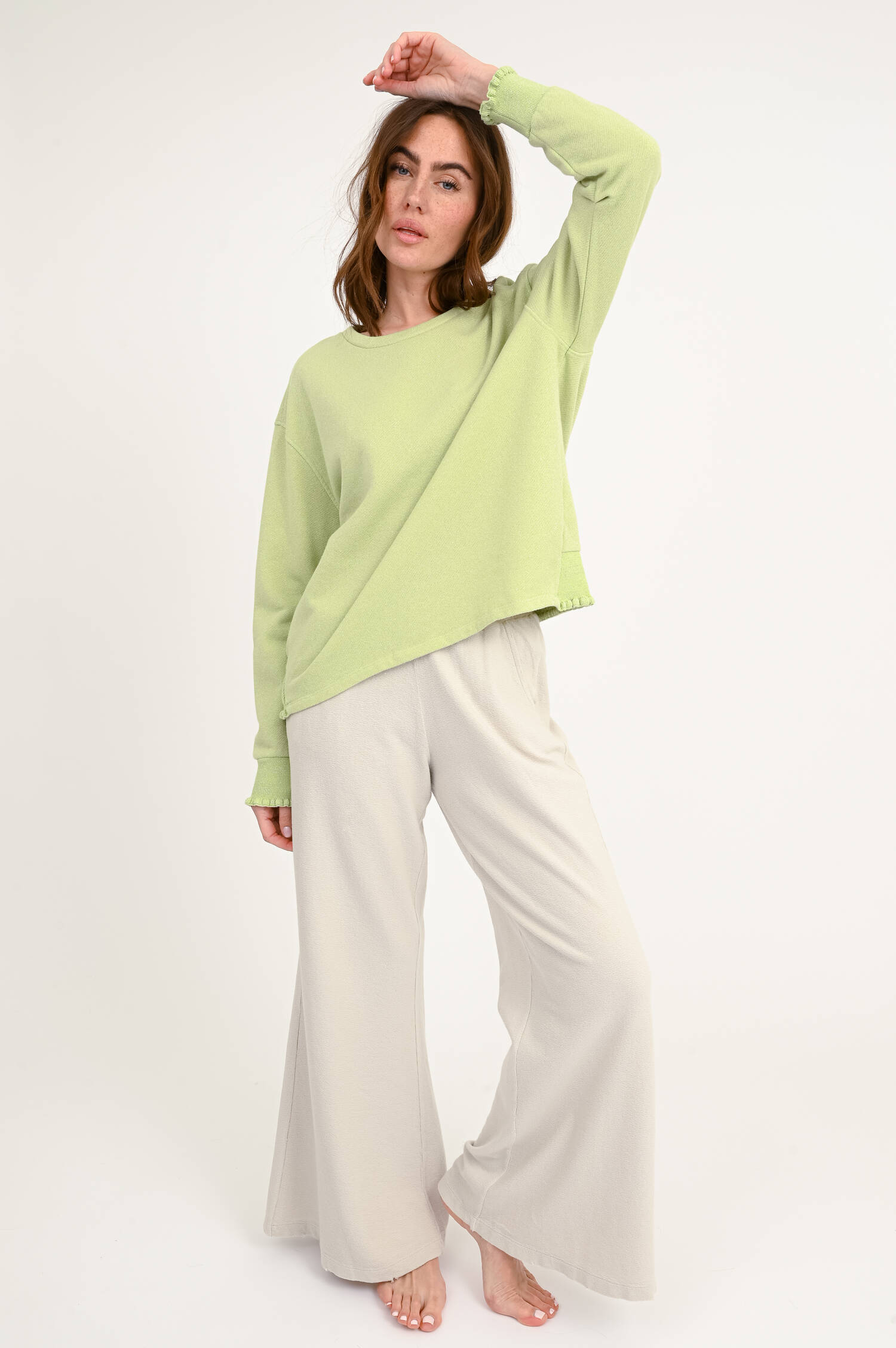 Glitzer-Sweatshirt ROSE in Grün