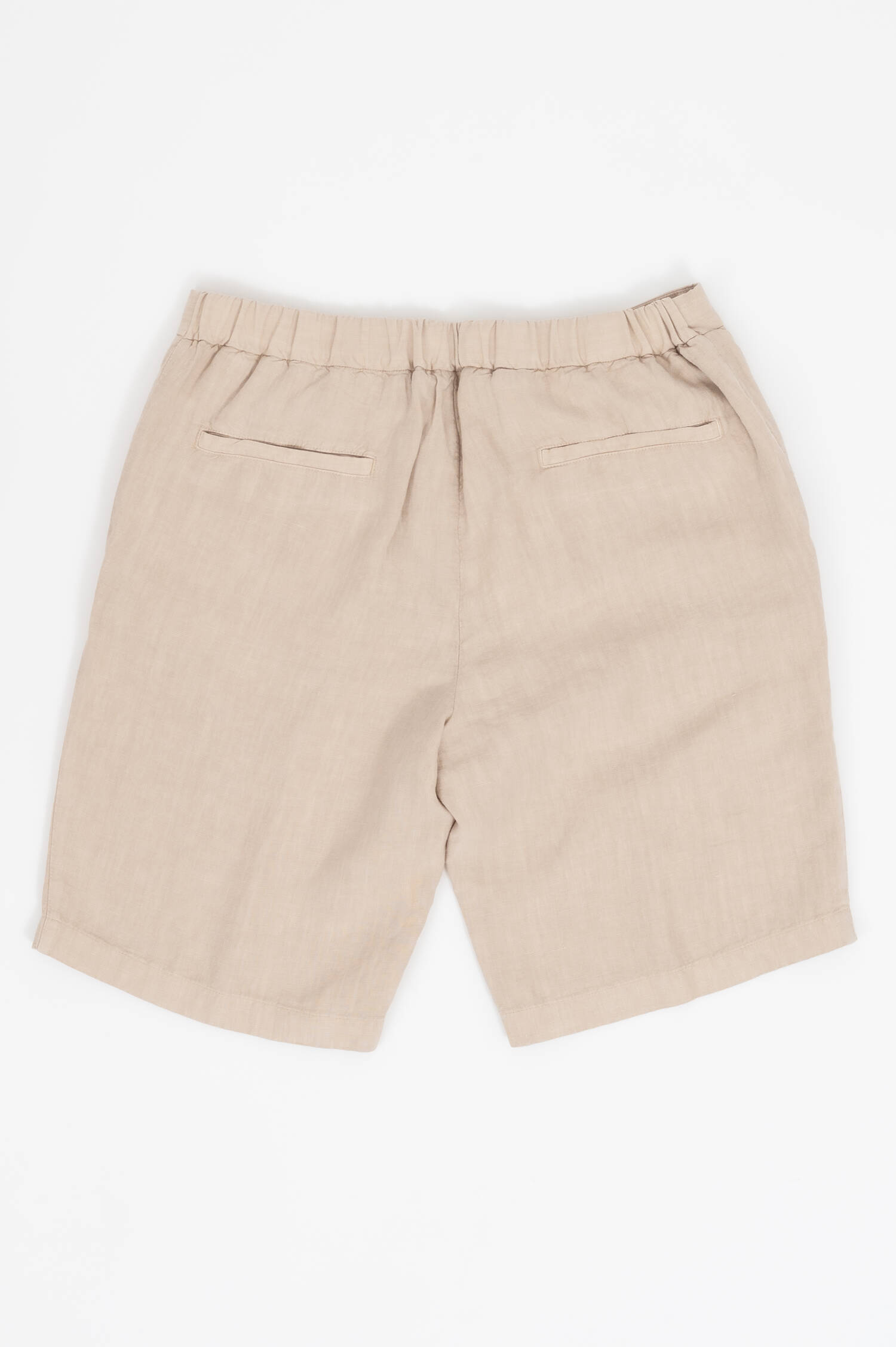 Leinen Bermuda in Beige