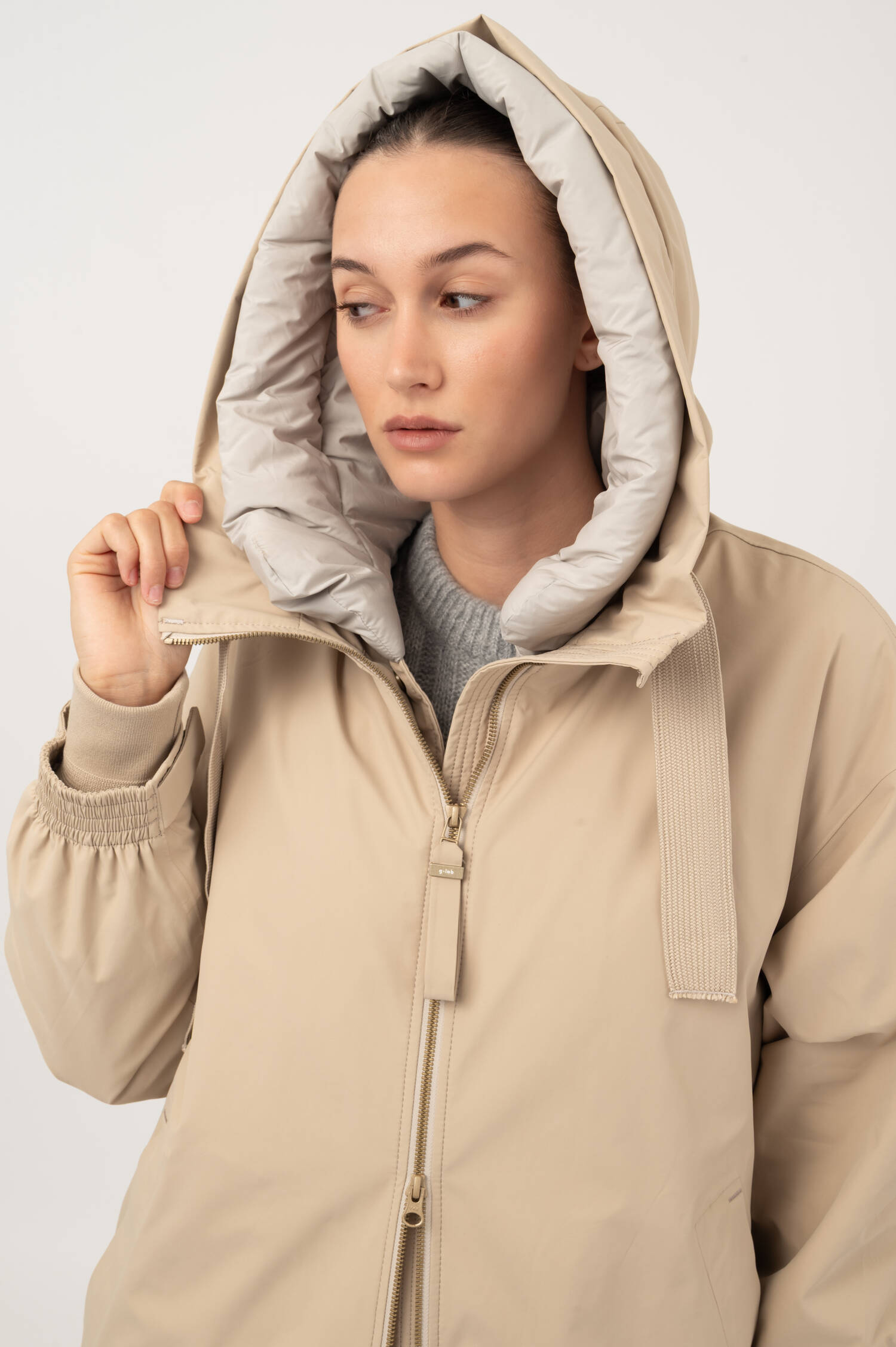 Kapuzenjacke JOY in Beige