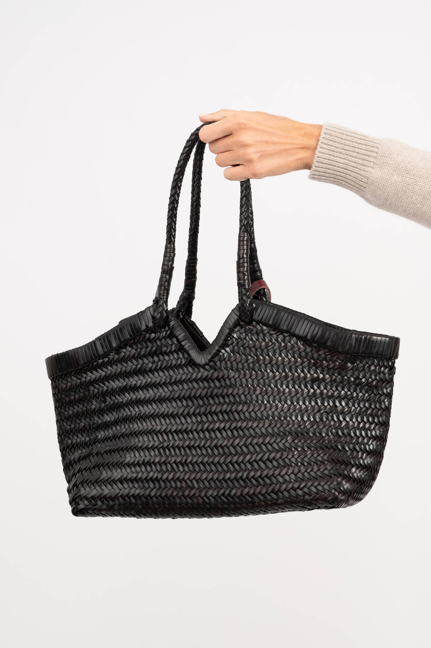 Leder Flecht Tote Bag CRUDELIA in Braun Leder Flecht Tote Bag CRUDELIA in Braun