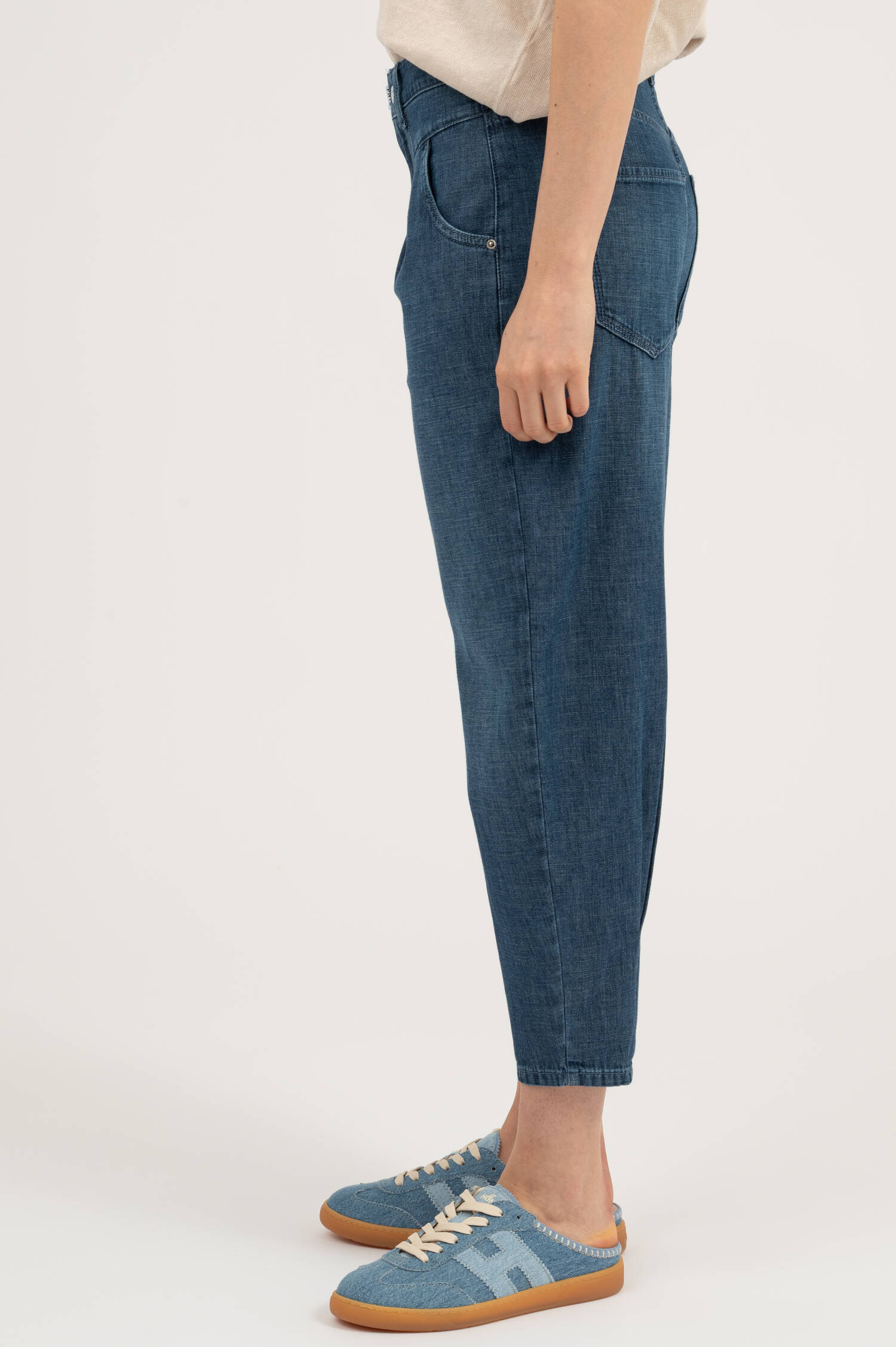 Jeans THE O SHAPE in Mittelblau