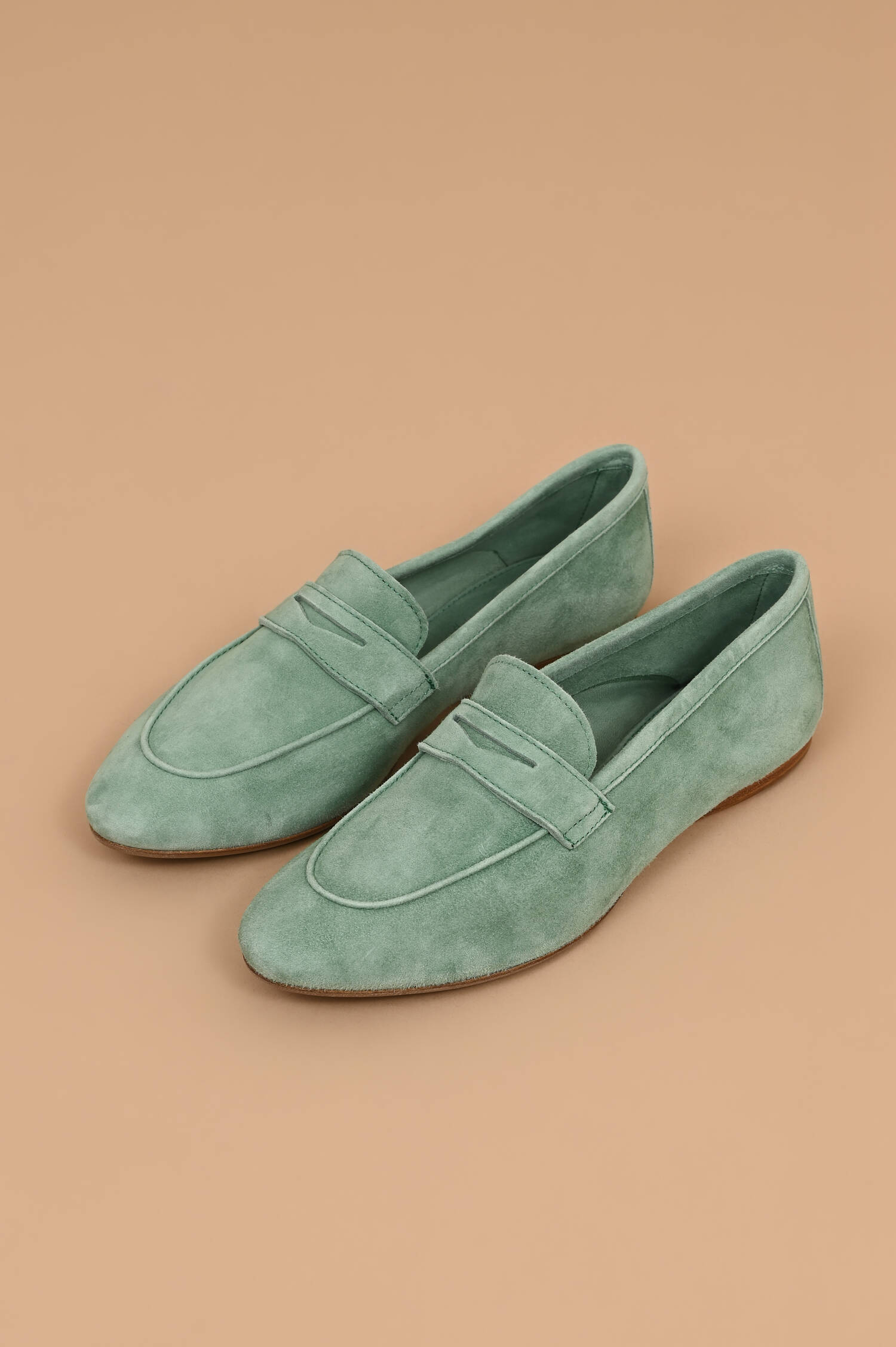 Veloursleder-Loafer in Aquamint Veloursleder-Loafer in Aquamint