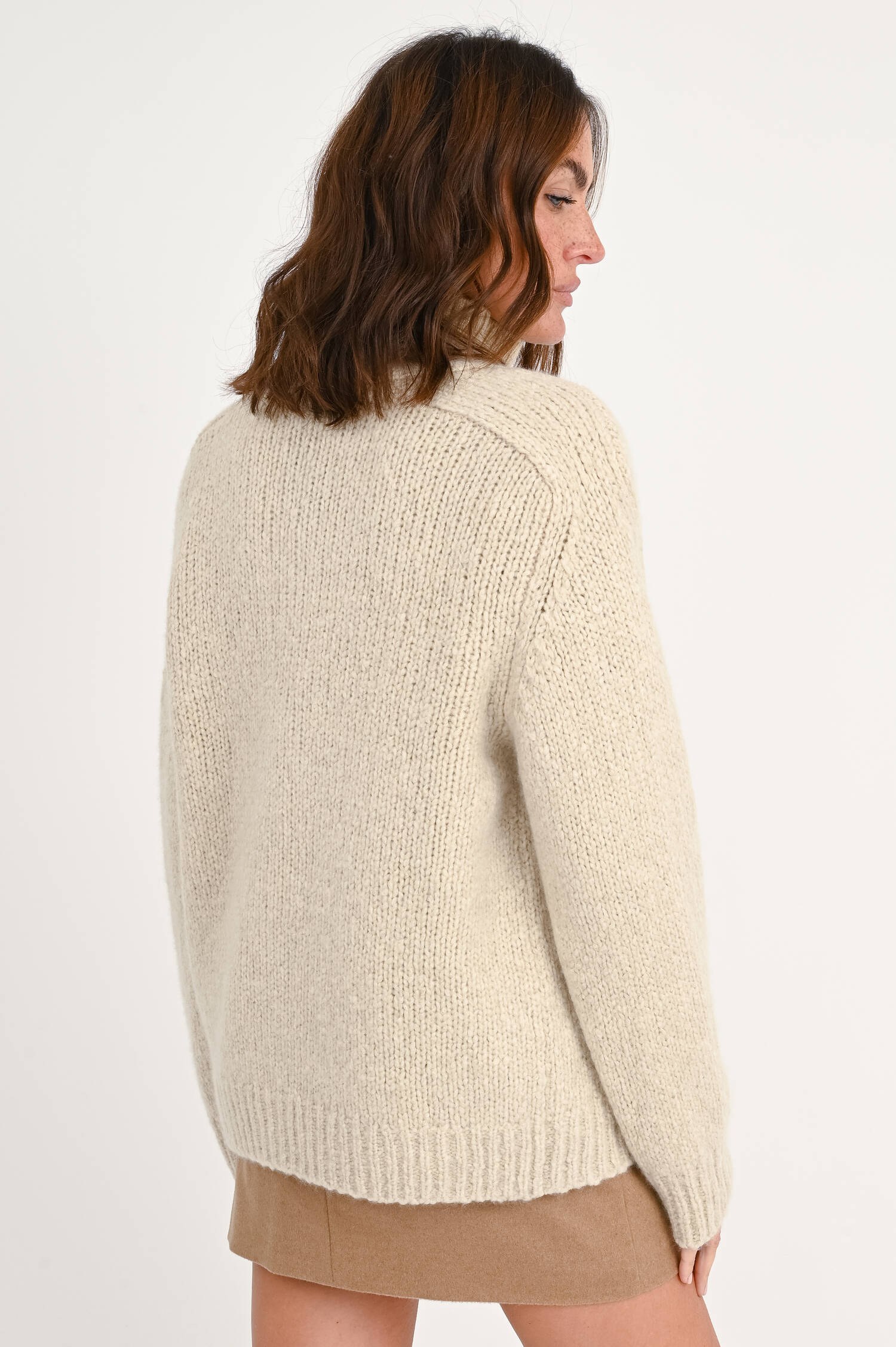 Oversize Cashmere Weste in Natur Oversize Cashmere Weste in Natur