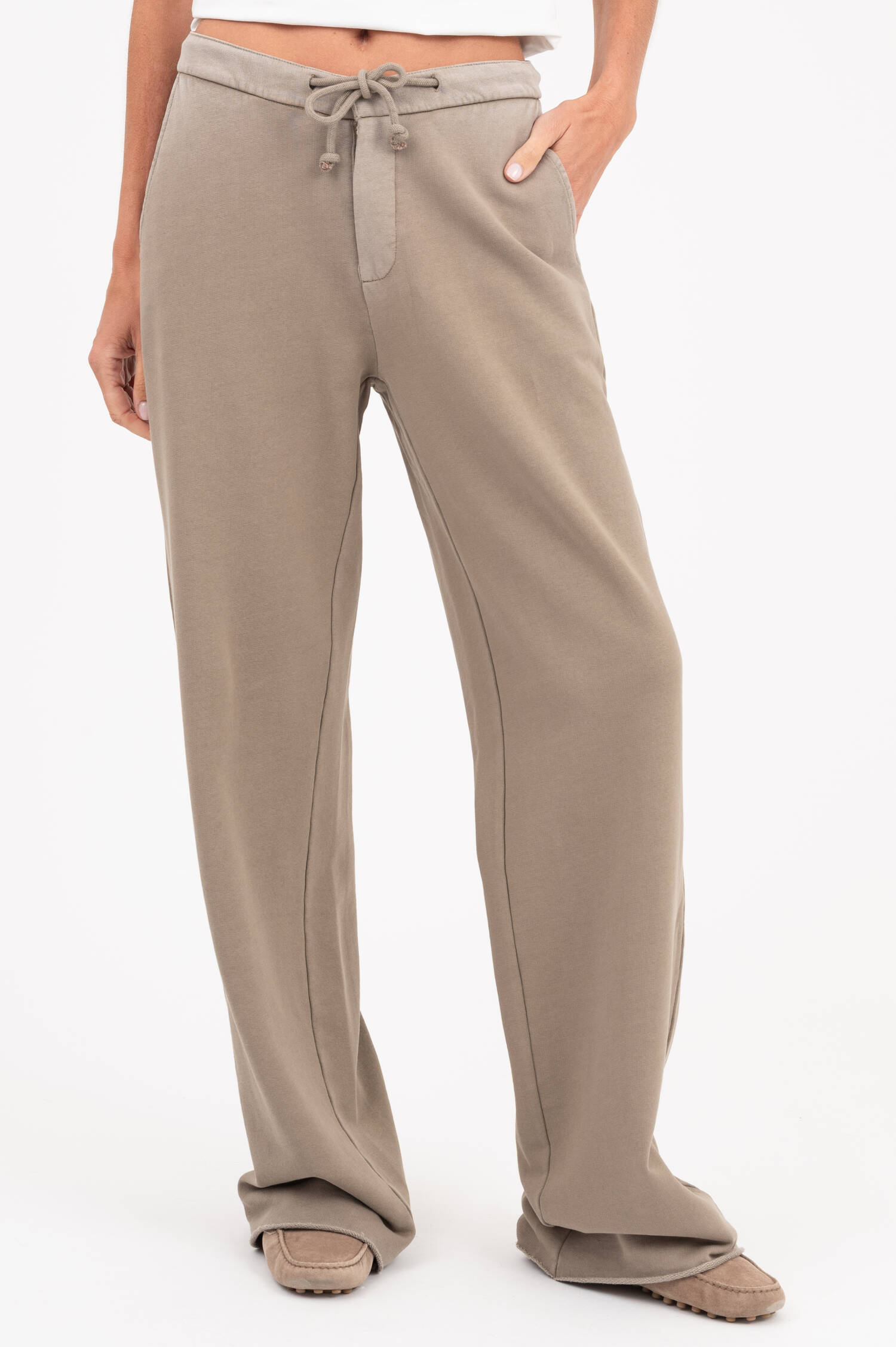 Sweathose LEONORA in Taupe