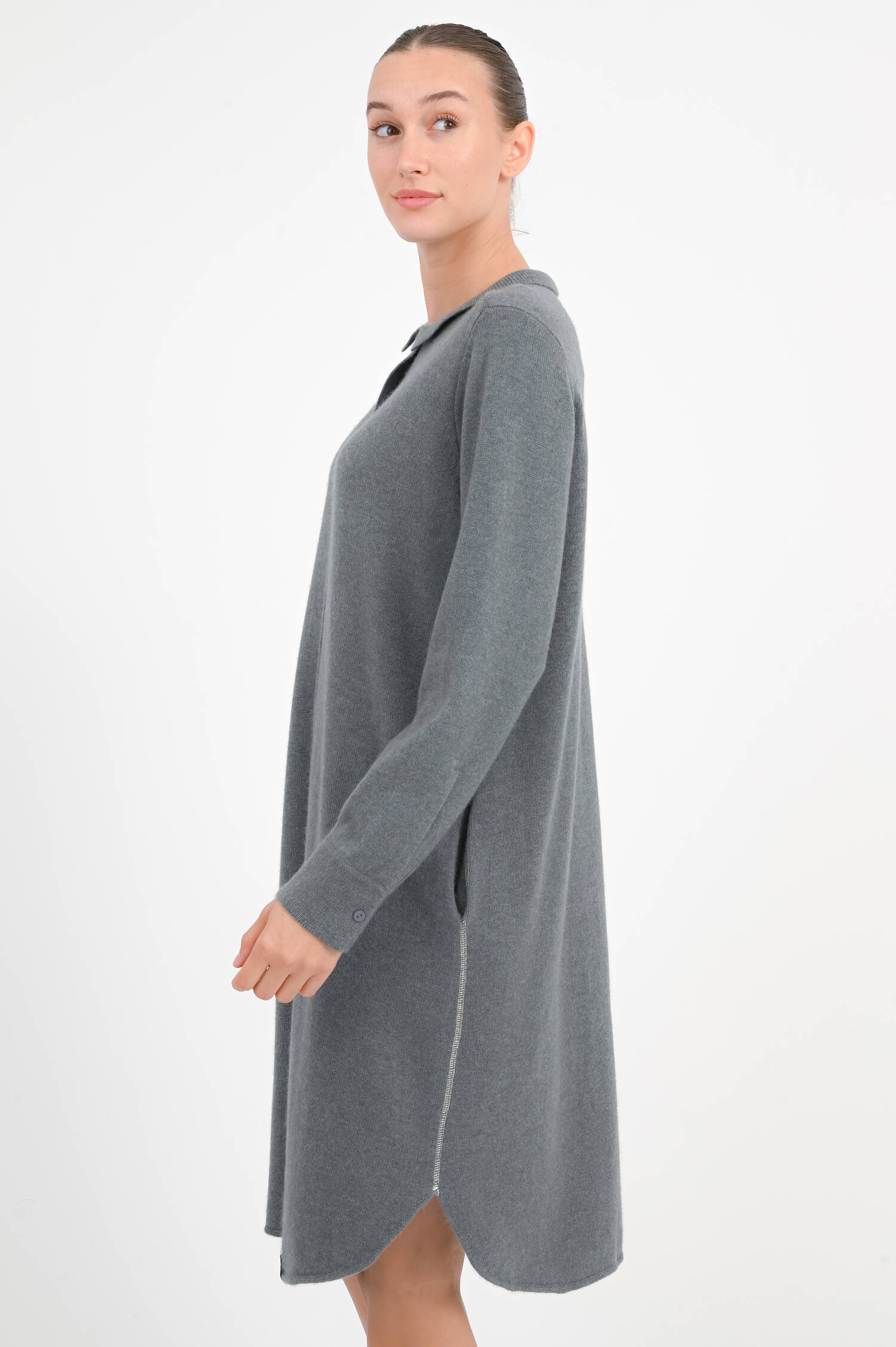 Cashmere Strickkleid in Boston Grey Cashmere Strickkleid in Boston Grey