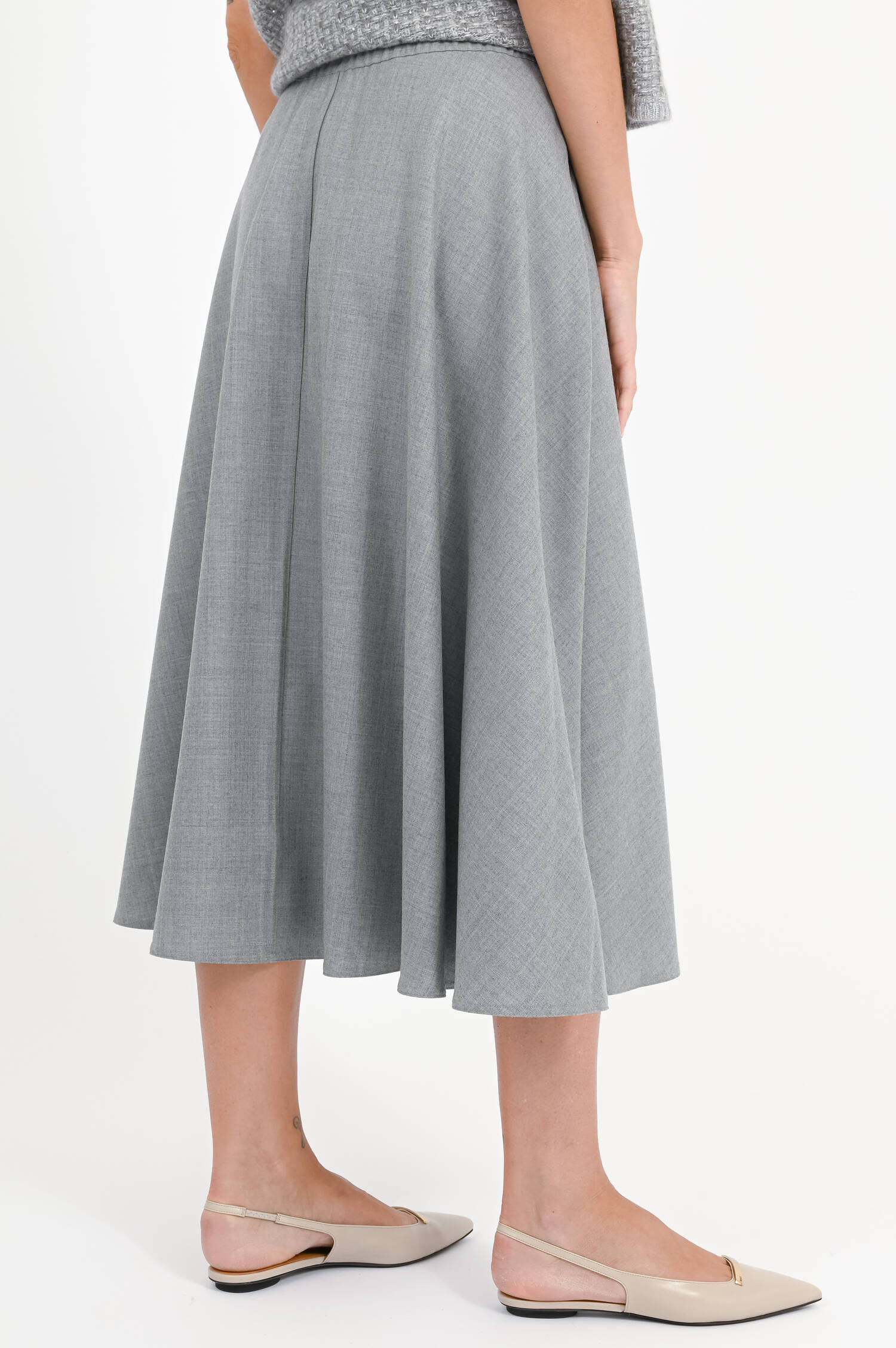 Wollrock in Hellgrau meliert