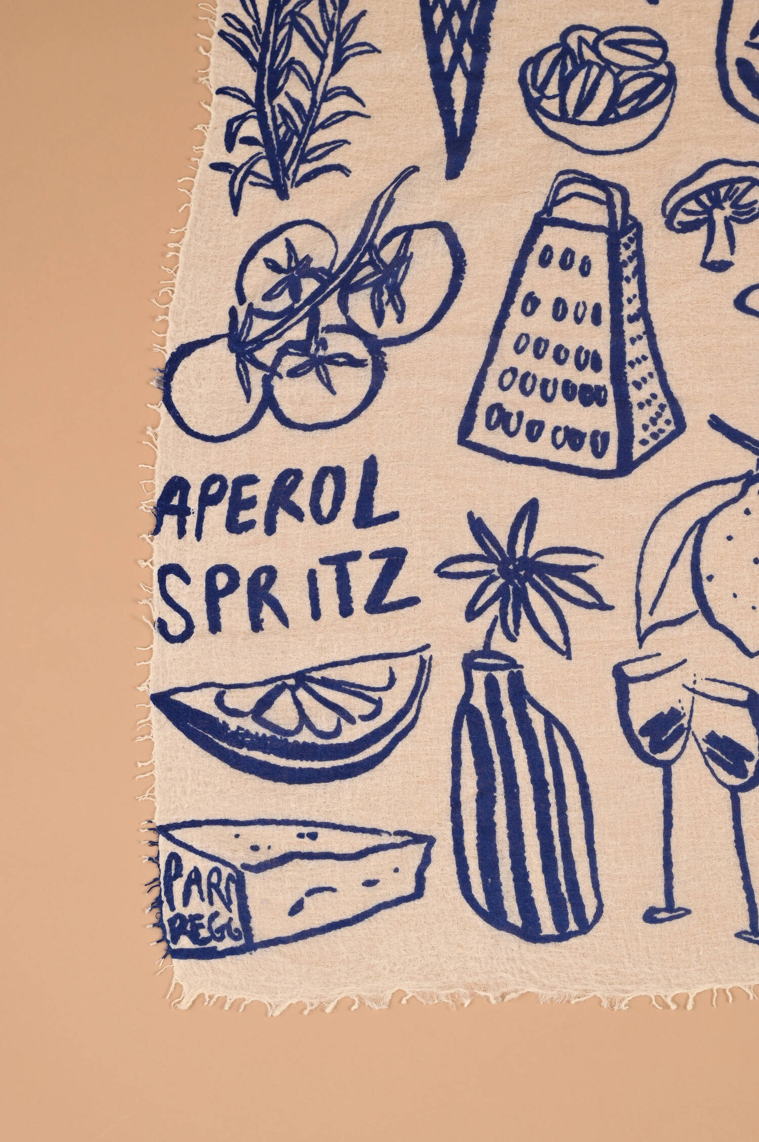 Tuch aus Cashmere "FINE" in Blau