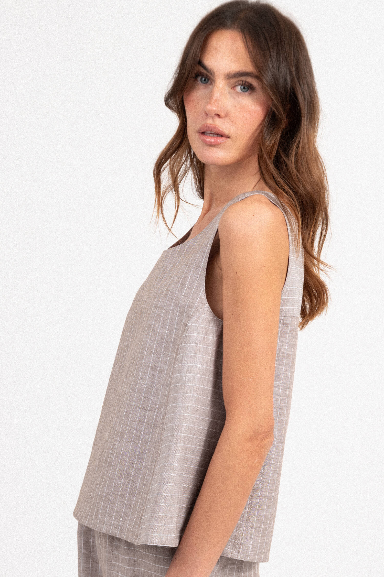 Blusentop CALIGA in Taupe