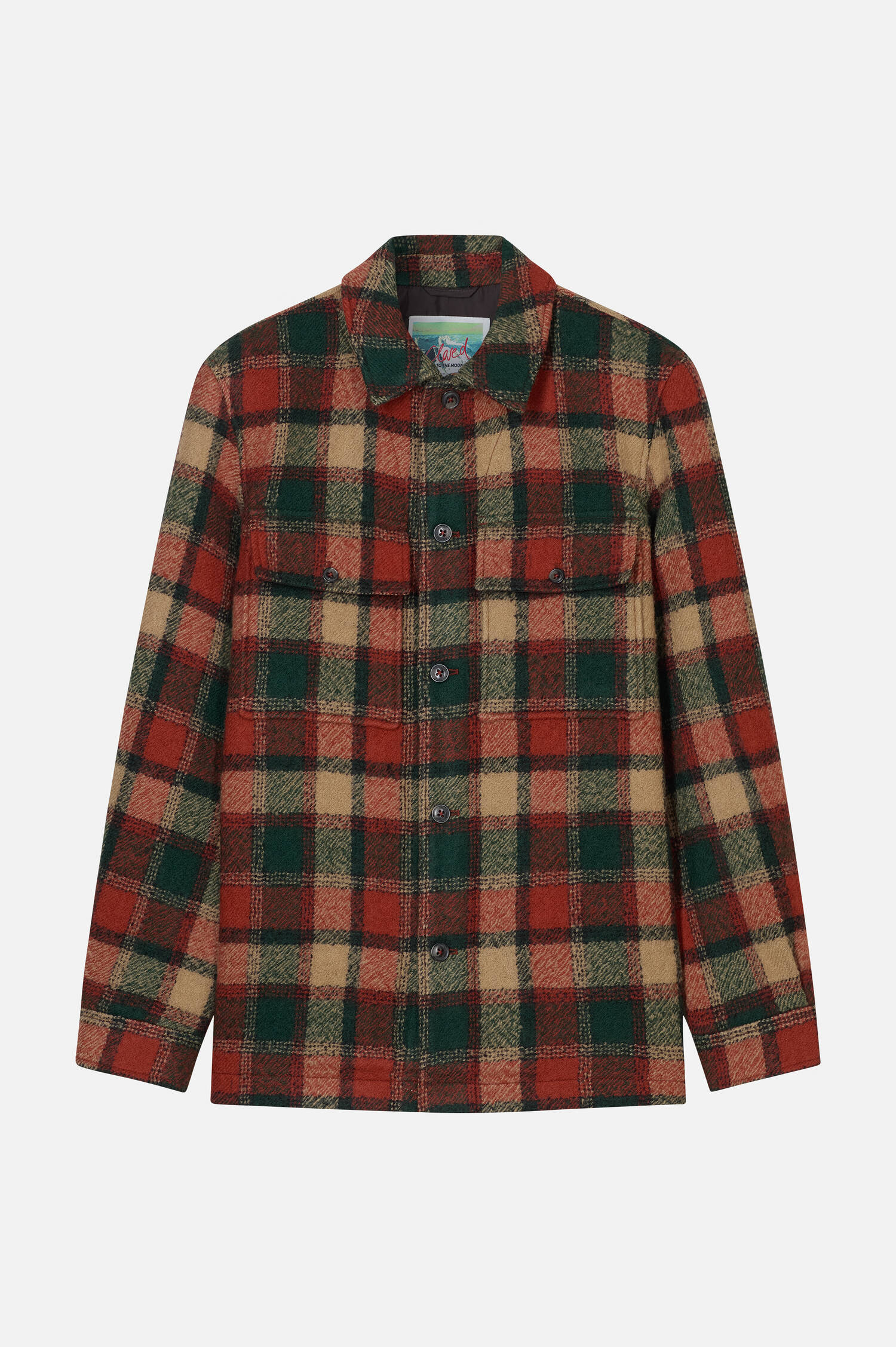 Karierte Woll-Jacke in Multicolor
