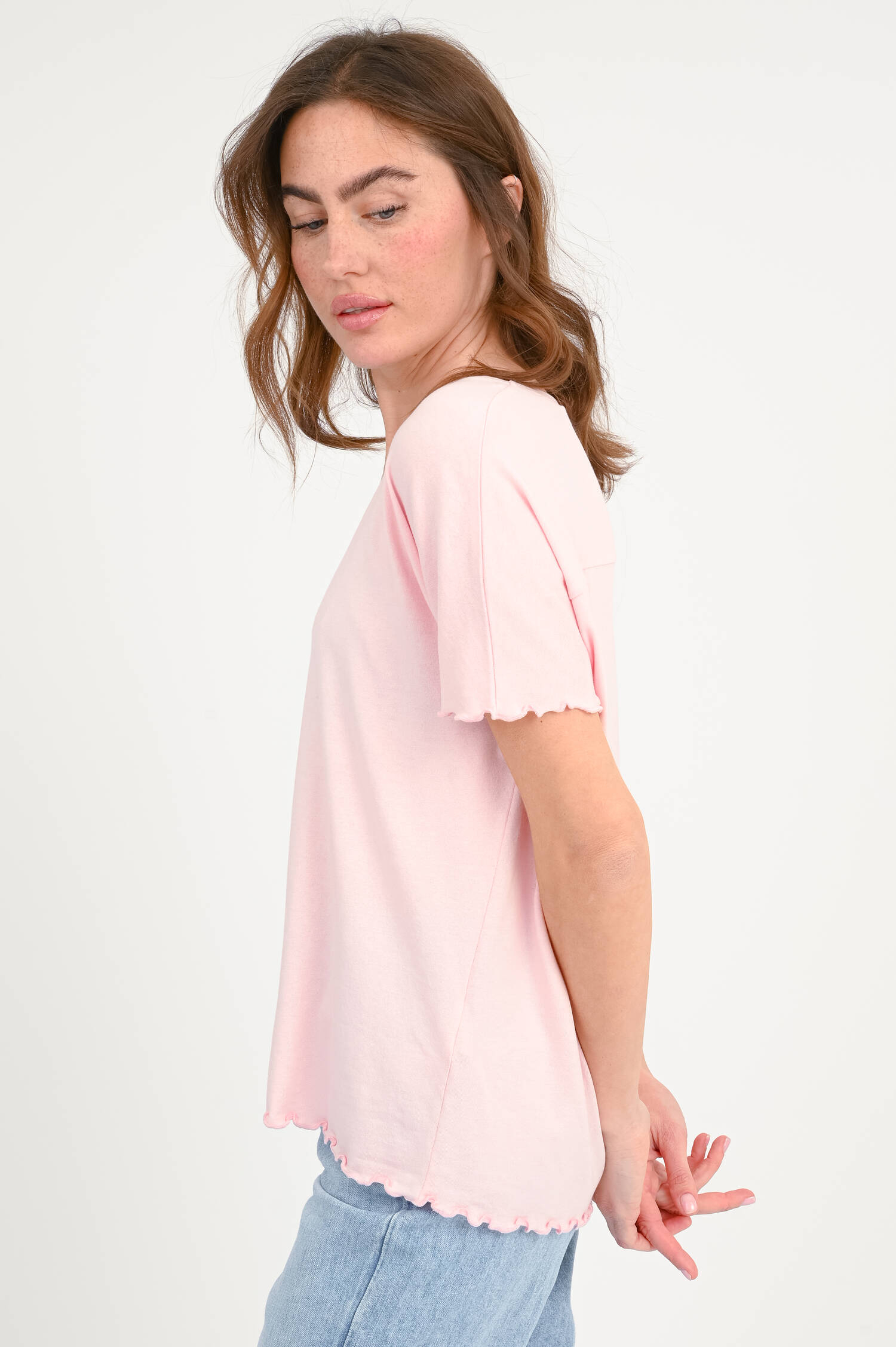 Oversize-Kurzarmshirt ADELA in Rosa