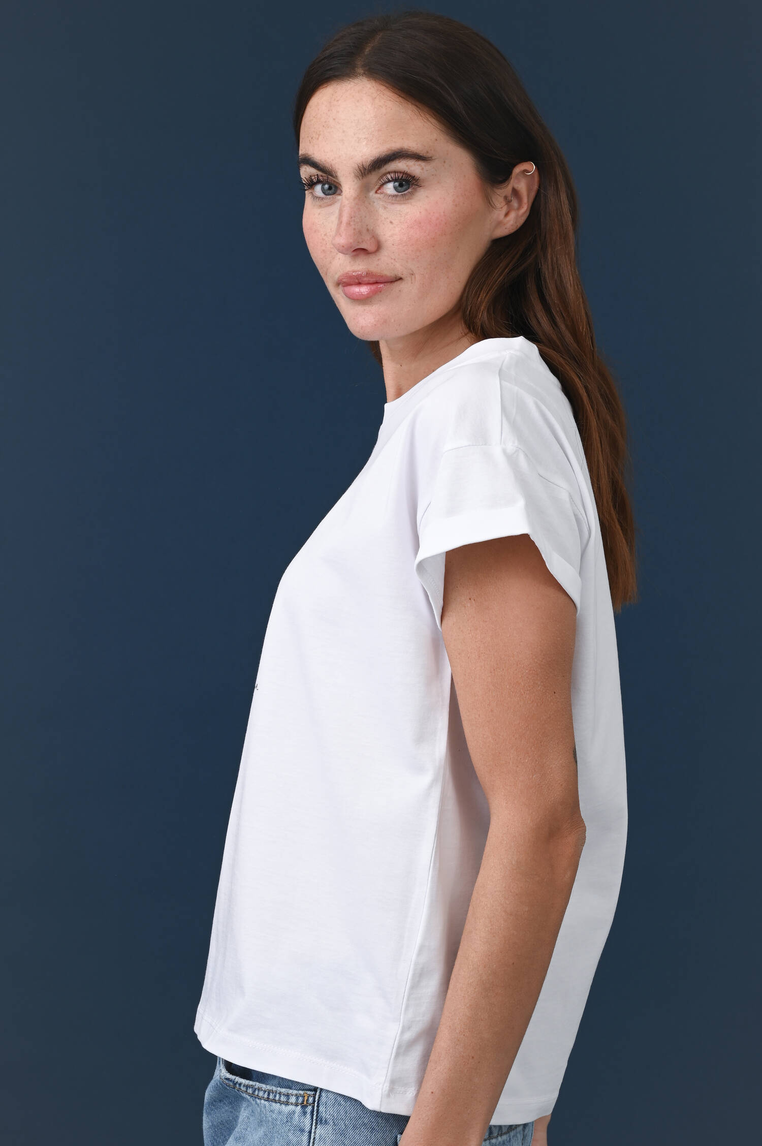 T-Shirt "Dackel Tio" in Weiß