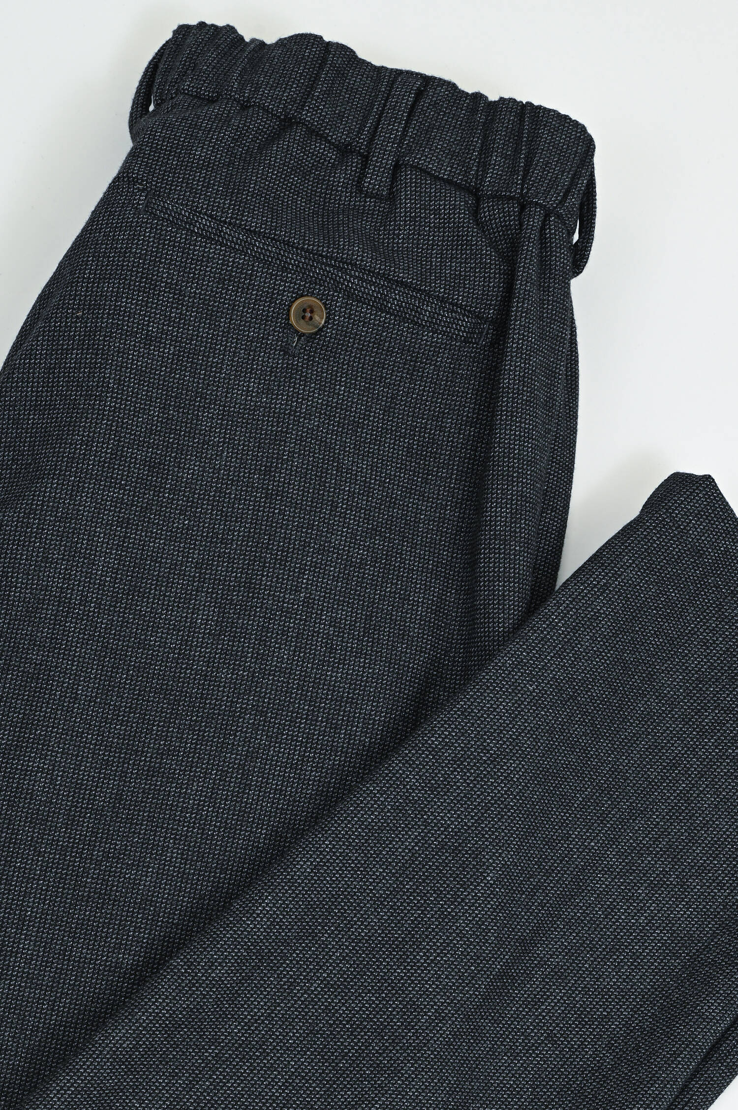 Woll-Optik Hose in Anthrazit gemustert