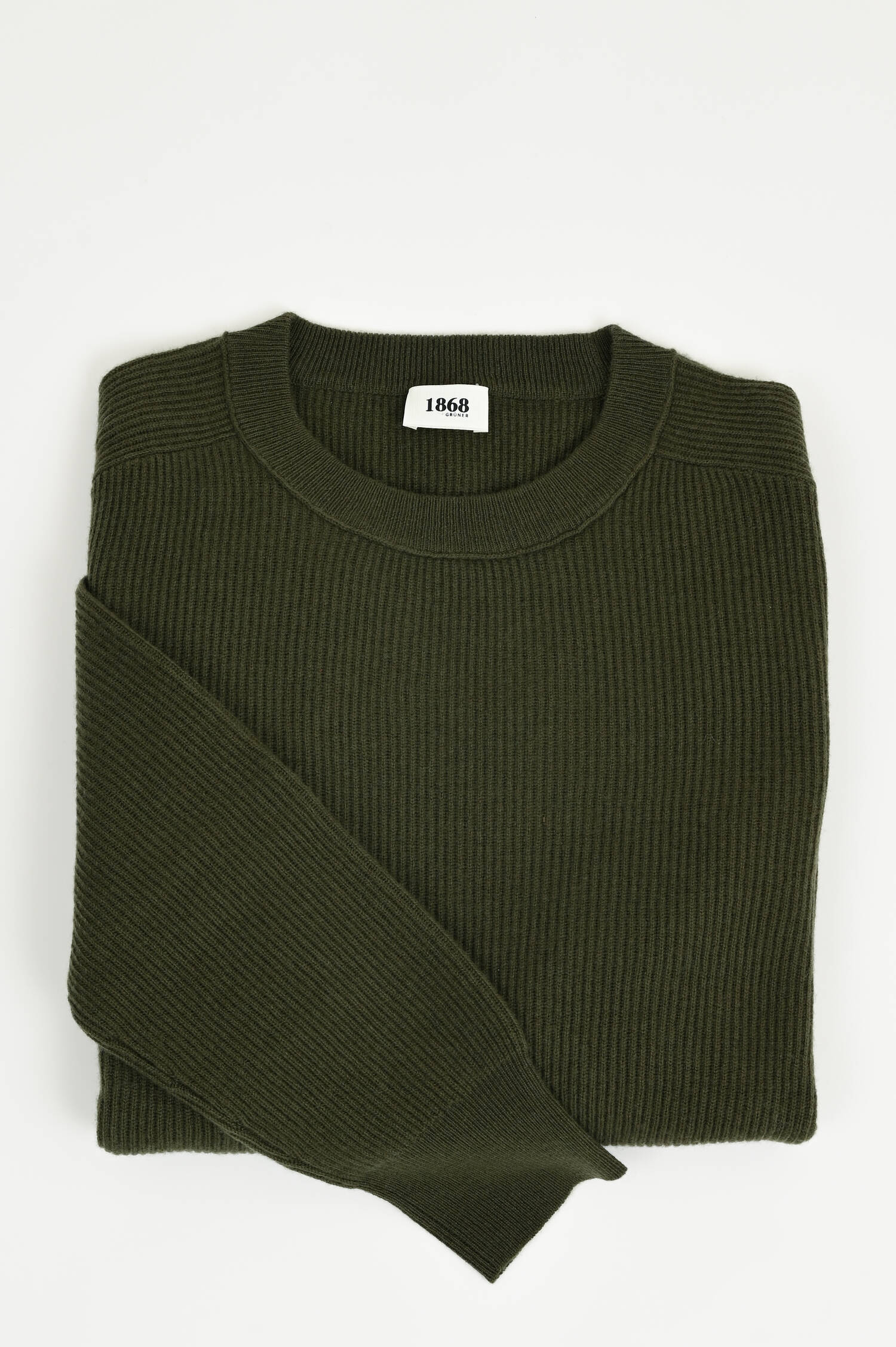 Pullover aus Woll-Cashmere-Mix  in Oliv