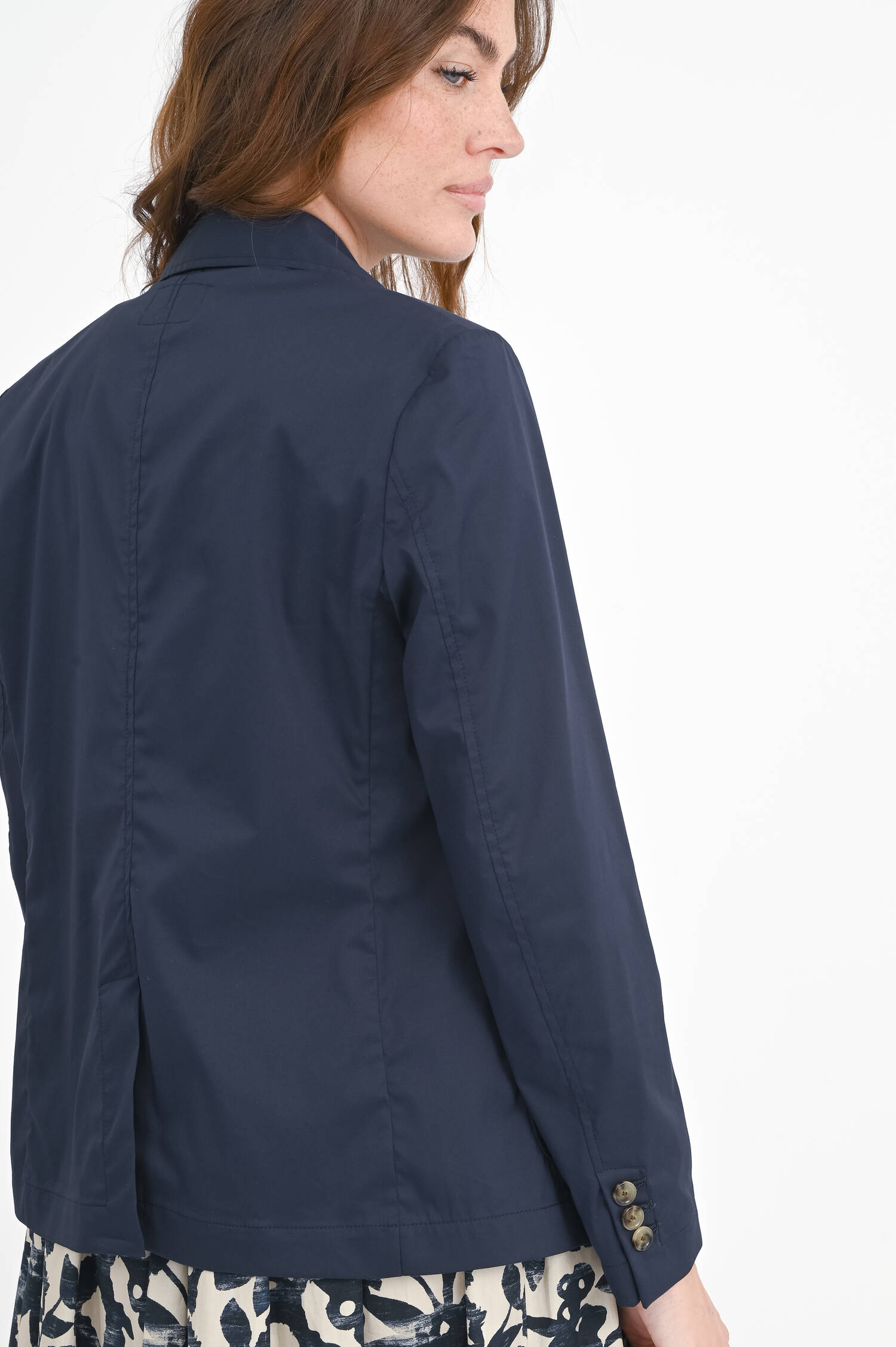 Baumwoll-Blazer in Navy