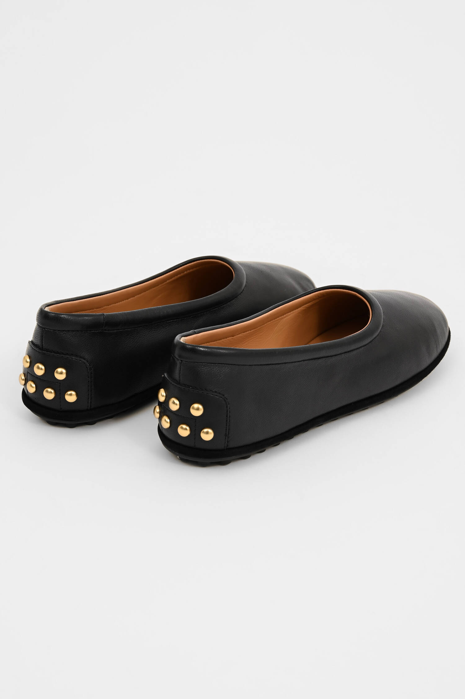 Ballerinas aus Nappaleder in Schwarz