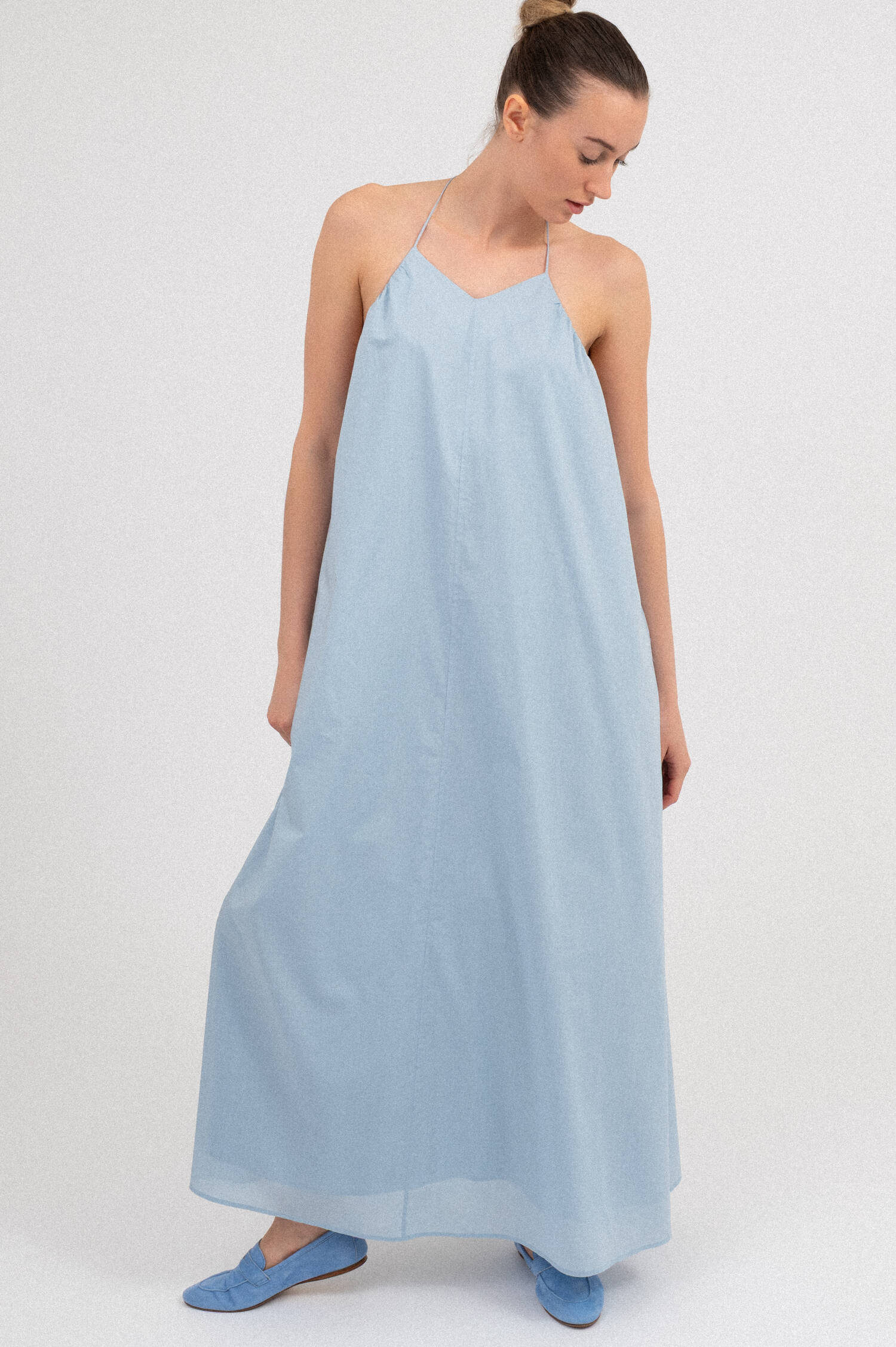 Midi-Schlupfkleid in Doveblau Midi-Schlupfkleid in Doveblau