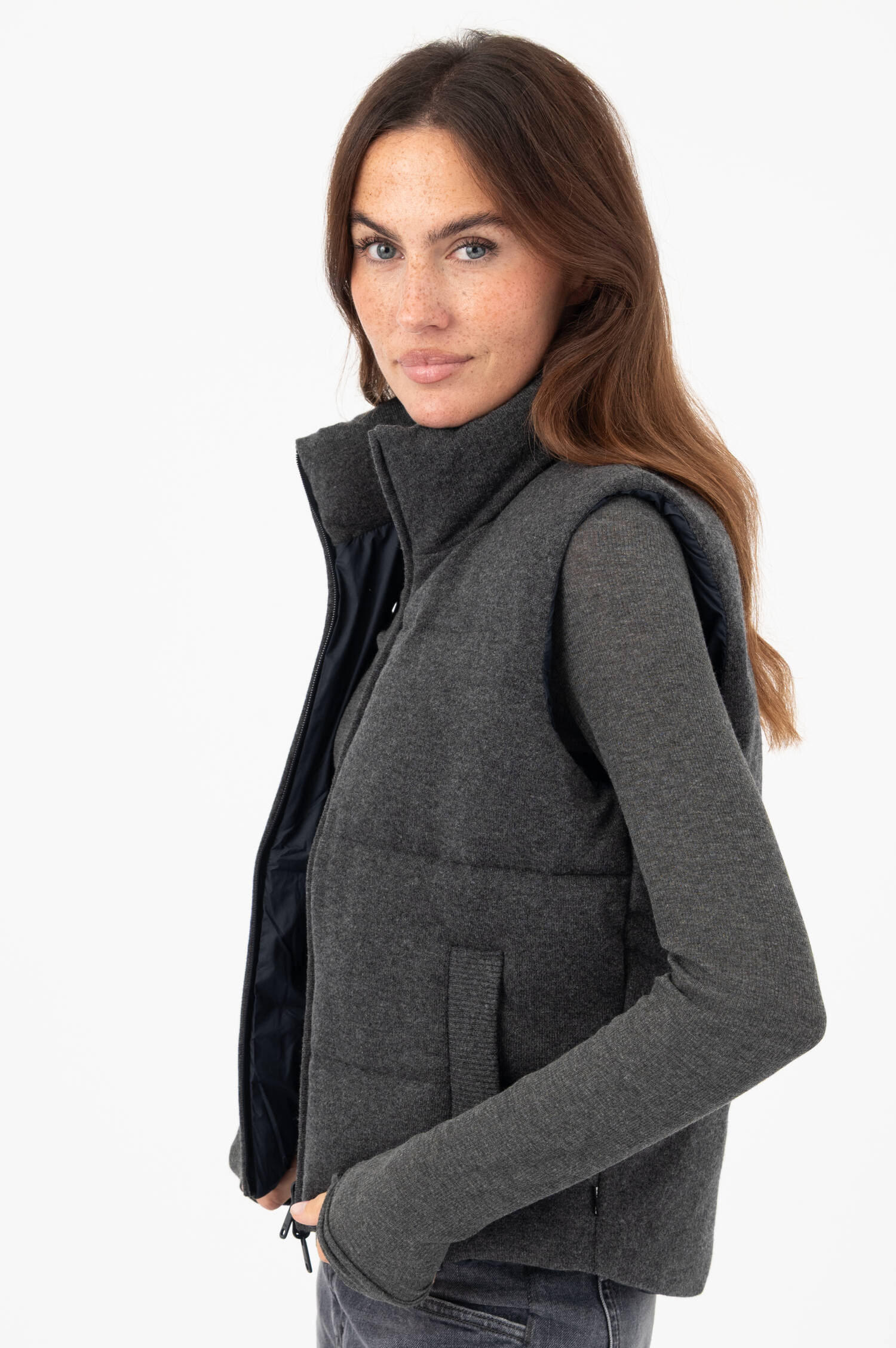 Woll-Mix-Wende-Gilet SINTRE in Grau Woll-Mix-Wende-Gilet SINTRE in Grau
