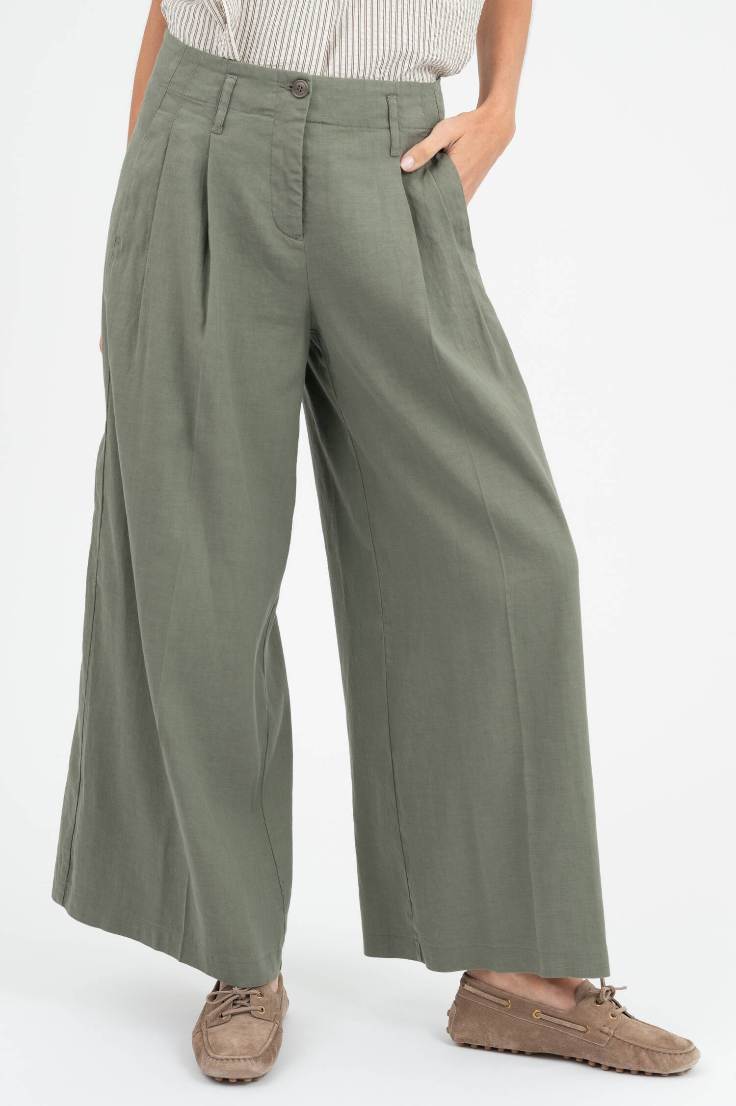 Leinenhose ADDISON in Olivgrün