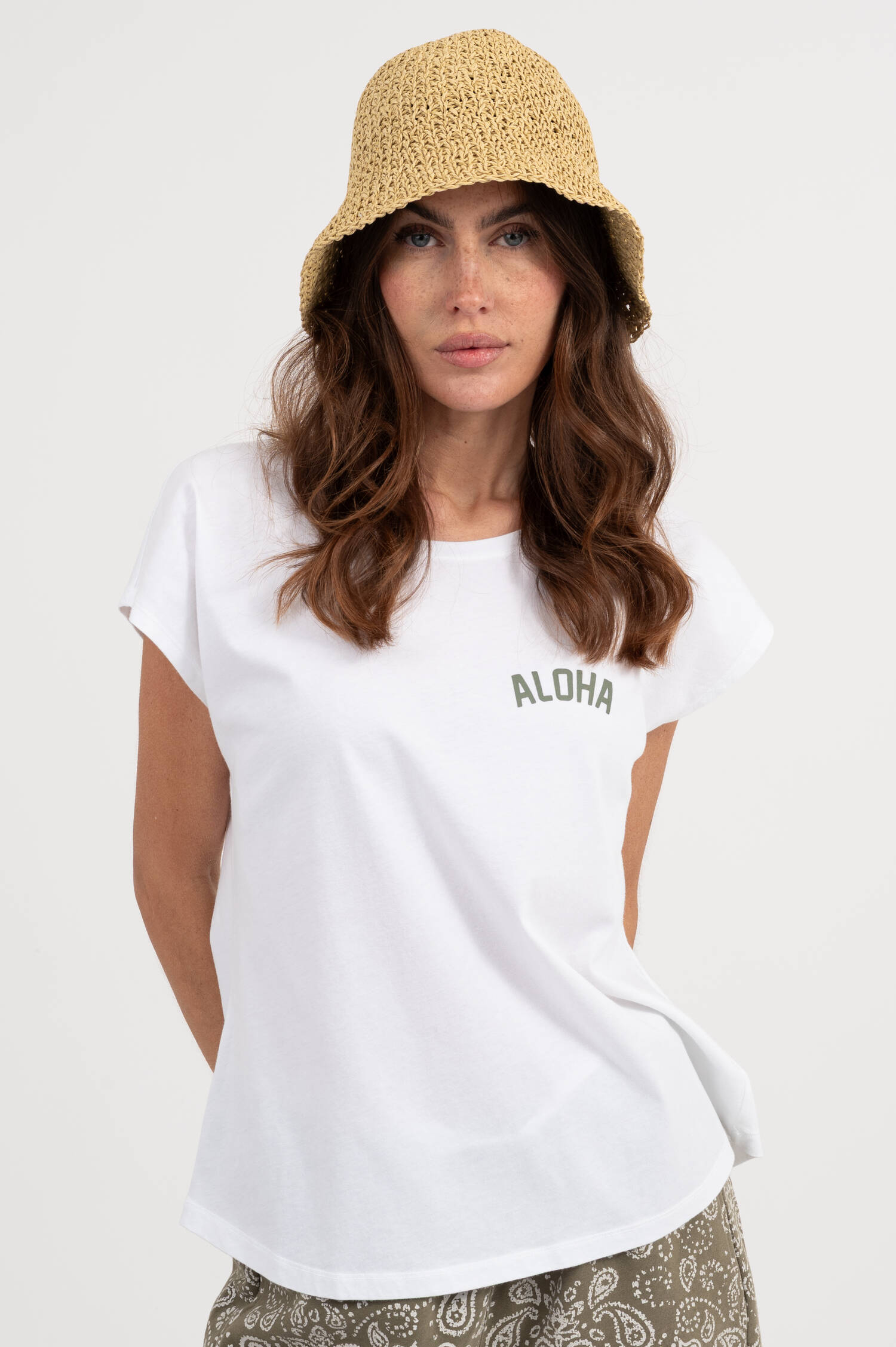 T-Shirt mit Print in Weiß T-Shirt mit Print in Weiß