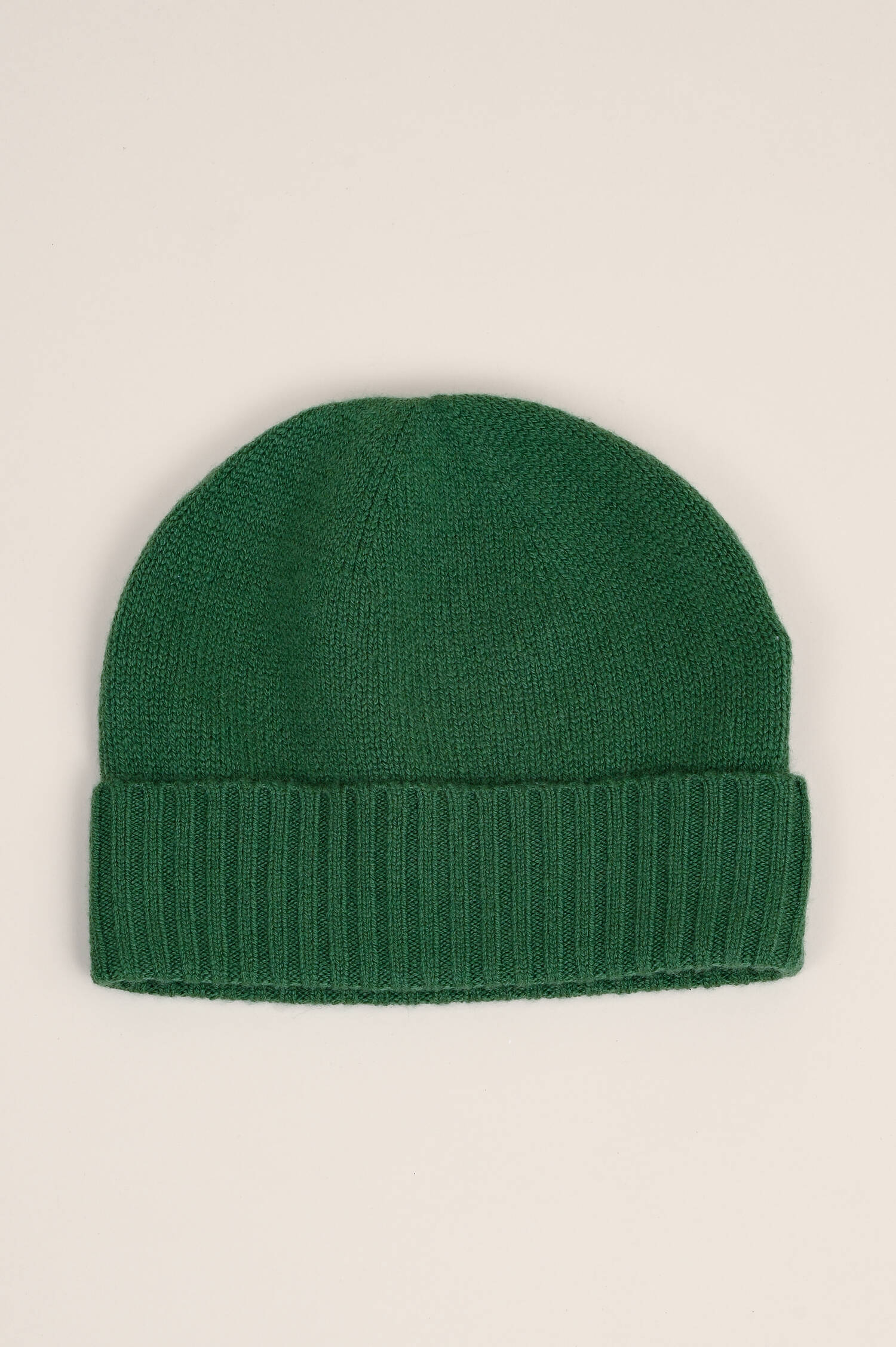 Cashmere Mütze in Dunkelgrün