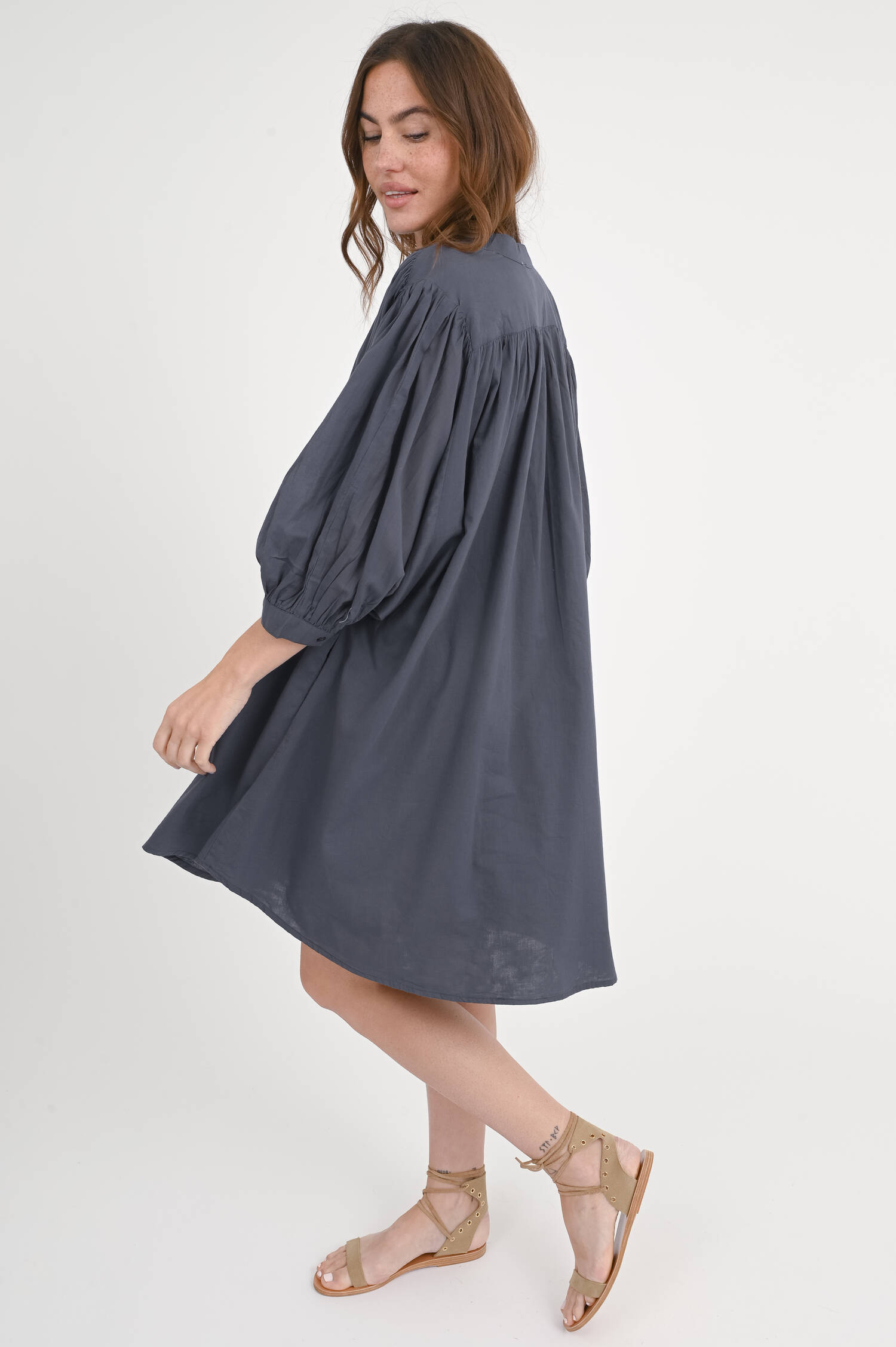 Mini Kleid BALLOON in Anthrazit Mini Kleid BALLOON in Anthrazit