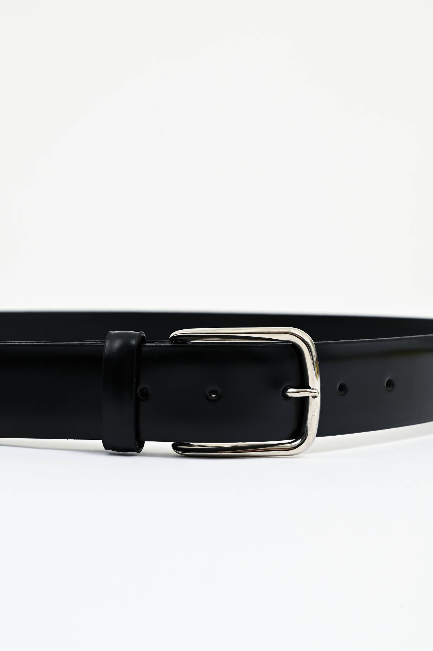 Gürtel aus Glattleder in Schwarz