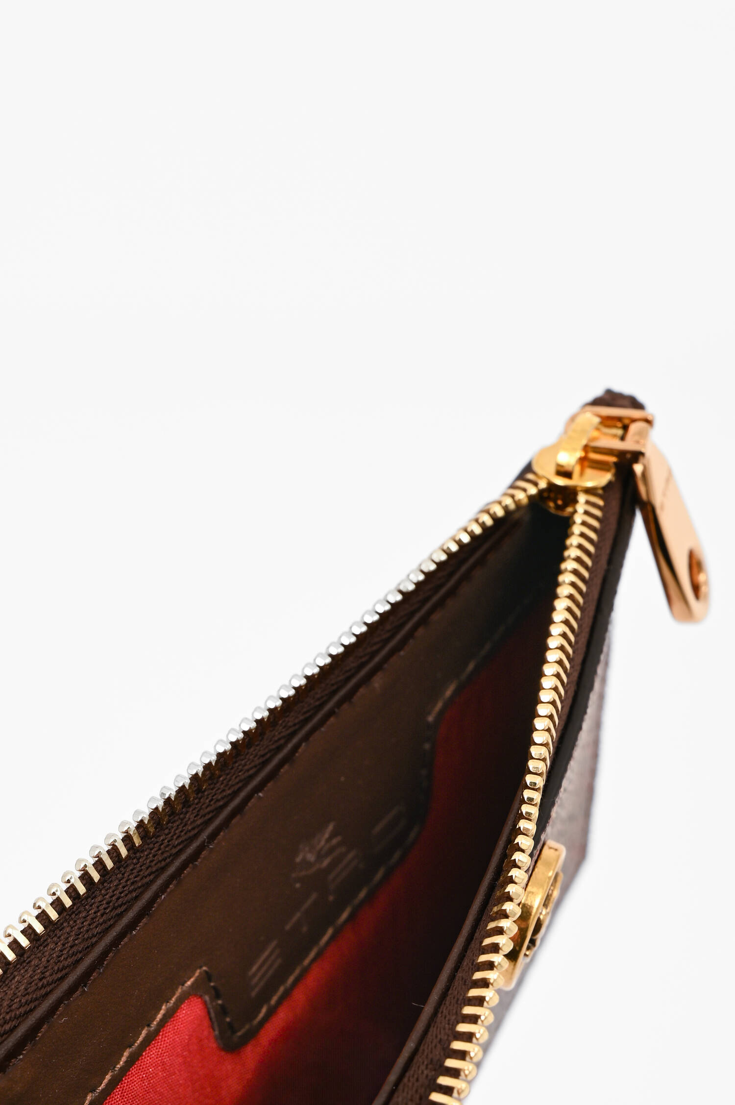 Kartenhalter mit Paisleymuster in Rot/Braun