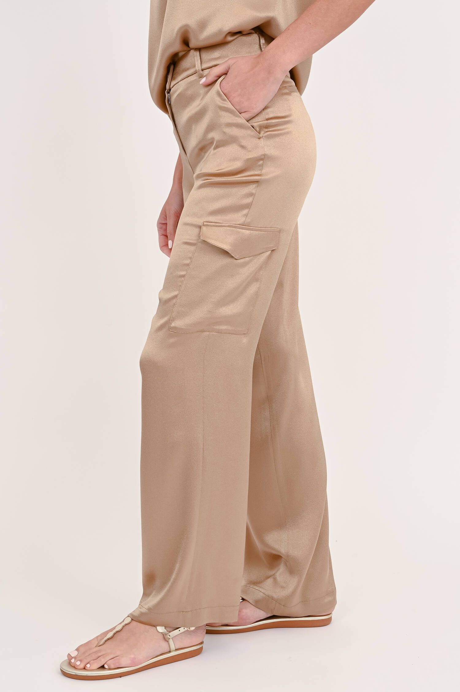 Seidenhose ANASTASIA in Metallic/Gold