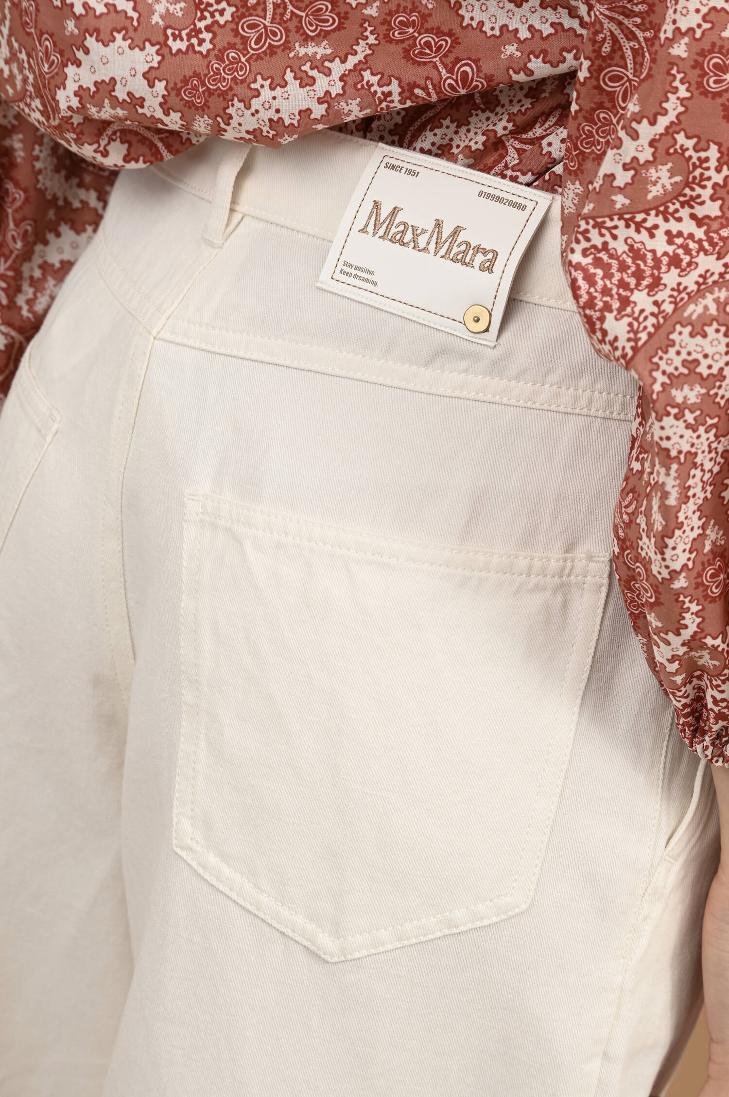 Wide-Leg Jeans ALOA in Weiß