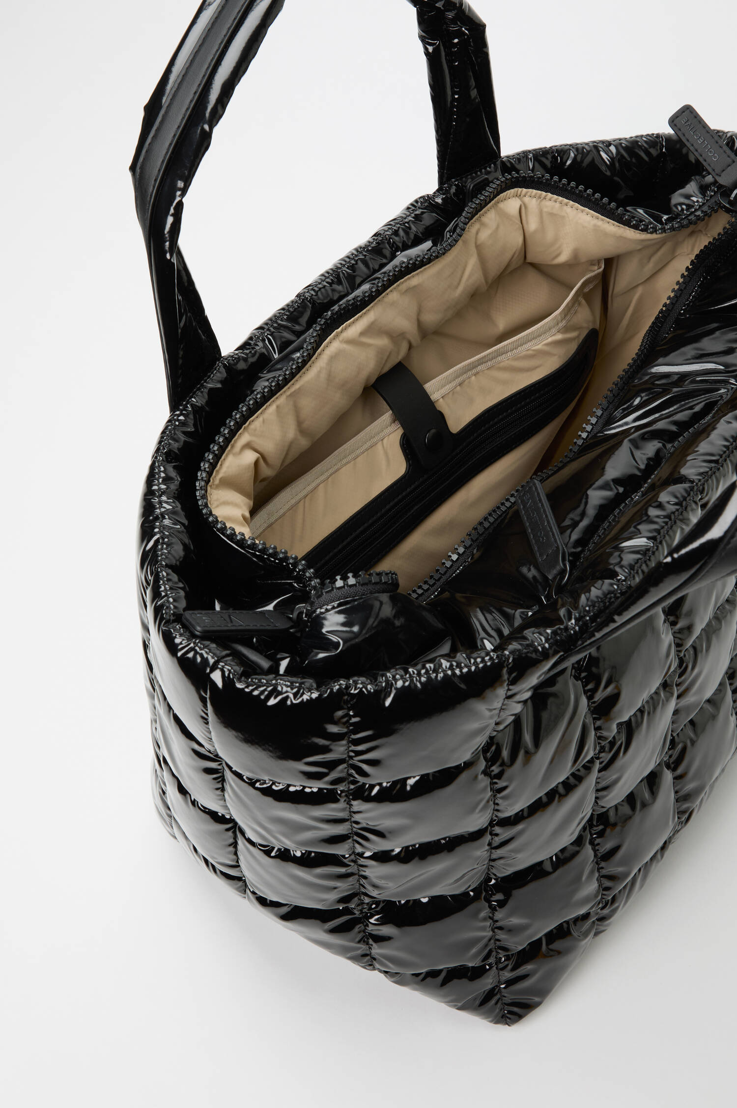 Tasche PORTER TOTE MEDIUM in Schwarz Lack