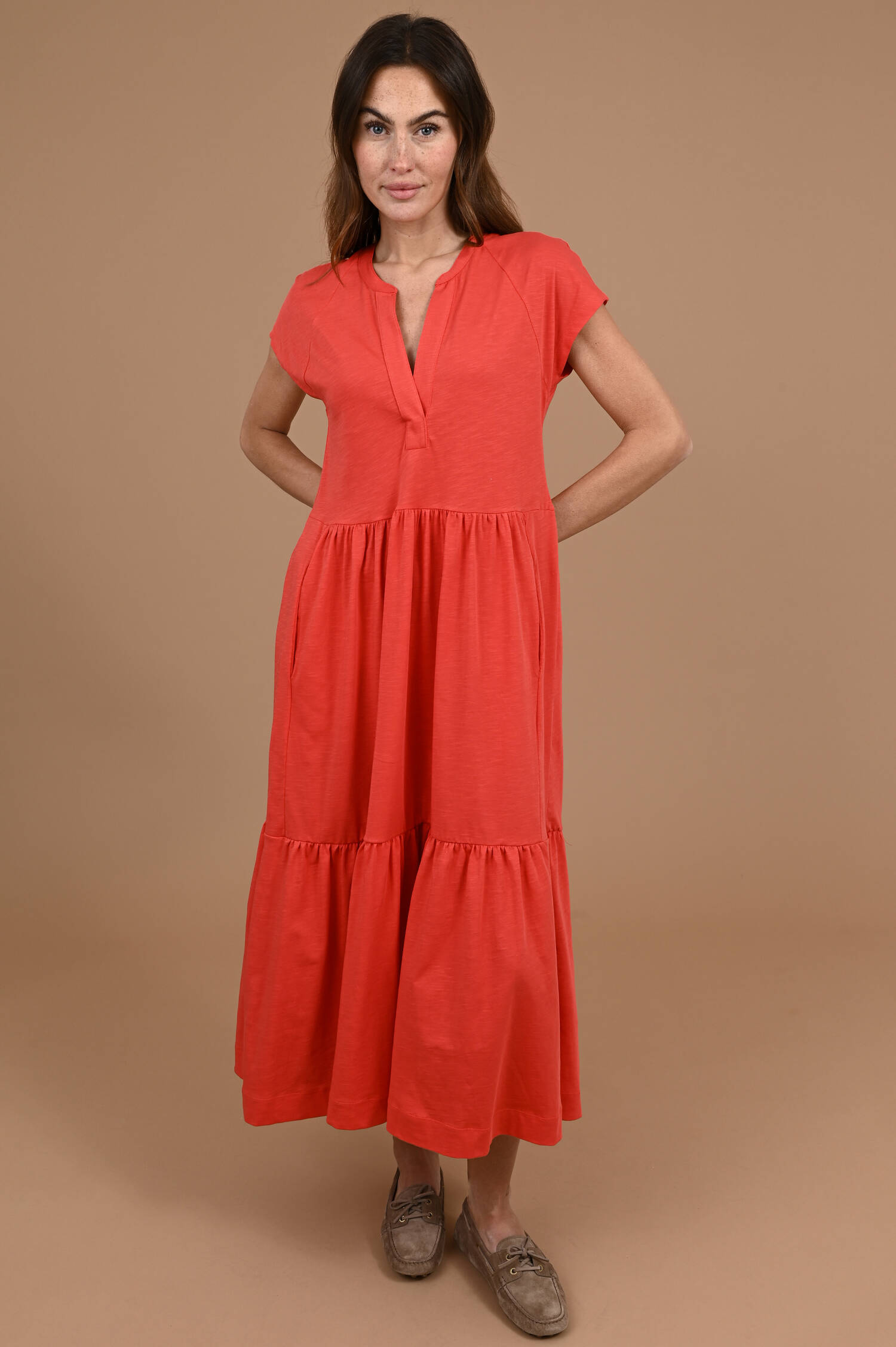 Schlupfkleid in Cherryrot