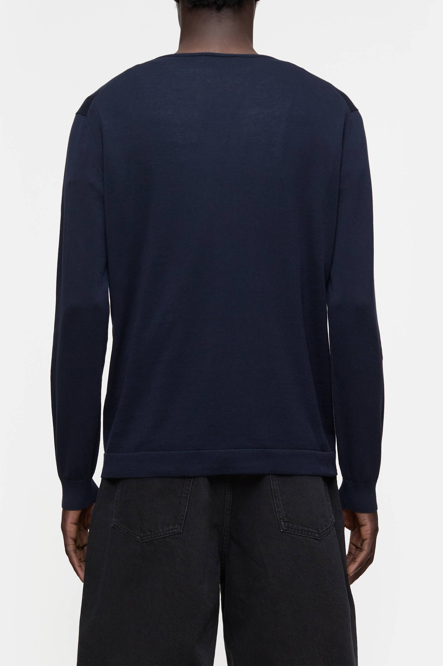 Baumwollpullover in Navy