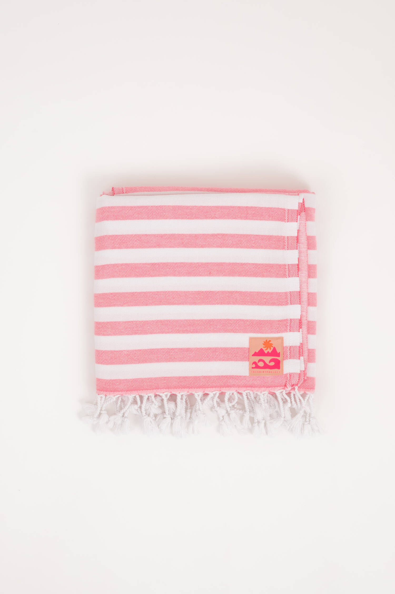 Strandtuch in Rosa/Weiß