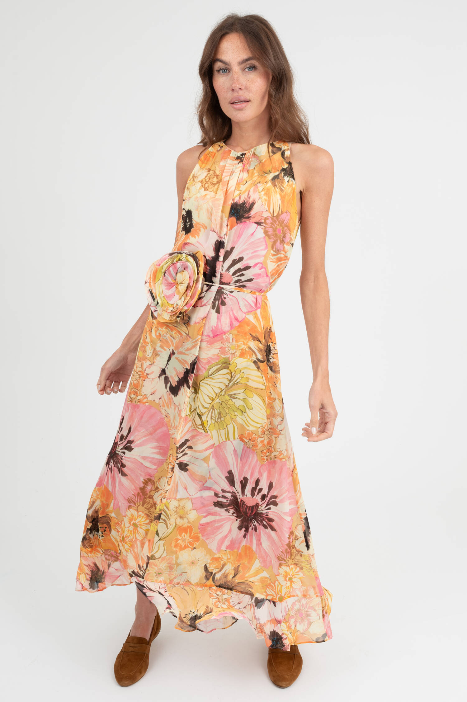 Viskose Kleid in Multicolor