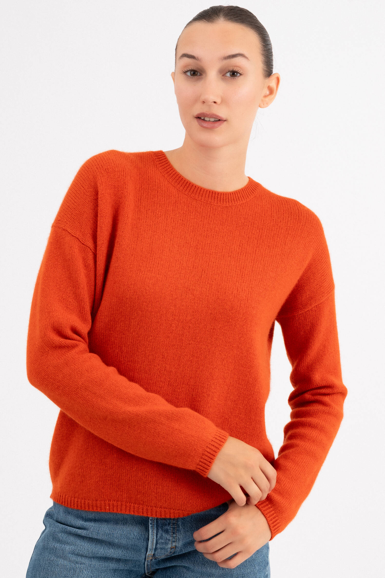 Cashmere Pullover in Orange