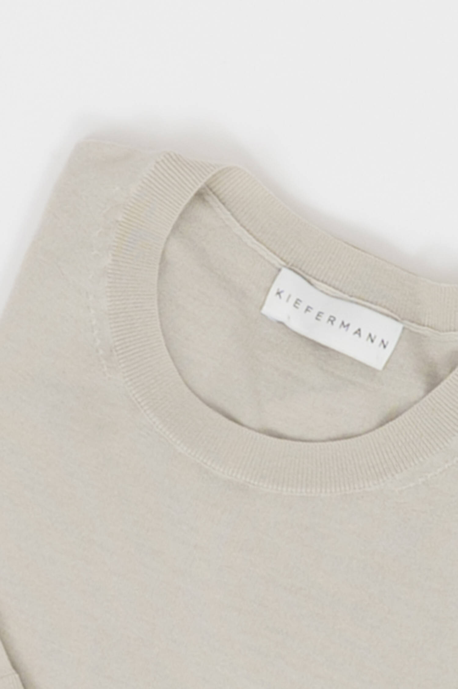 T-Shirt GEORGS aus Merinowolle in Stone