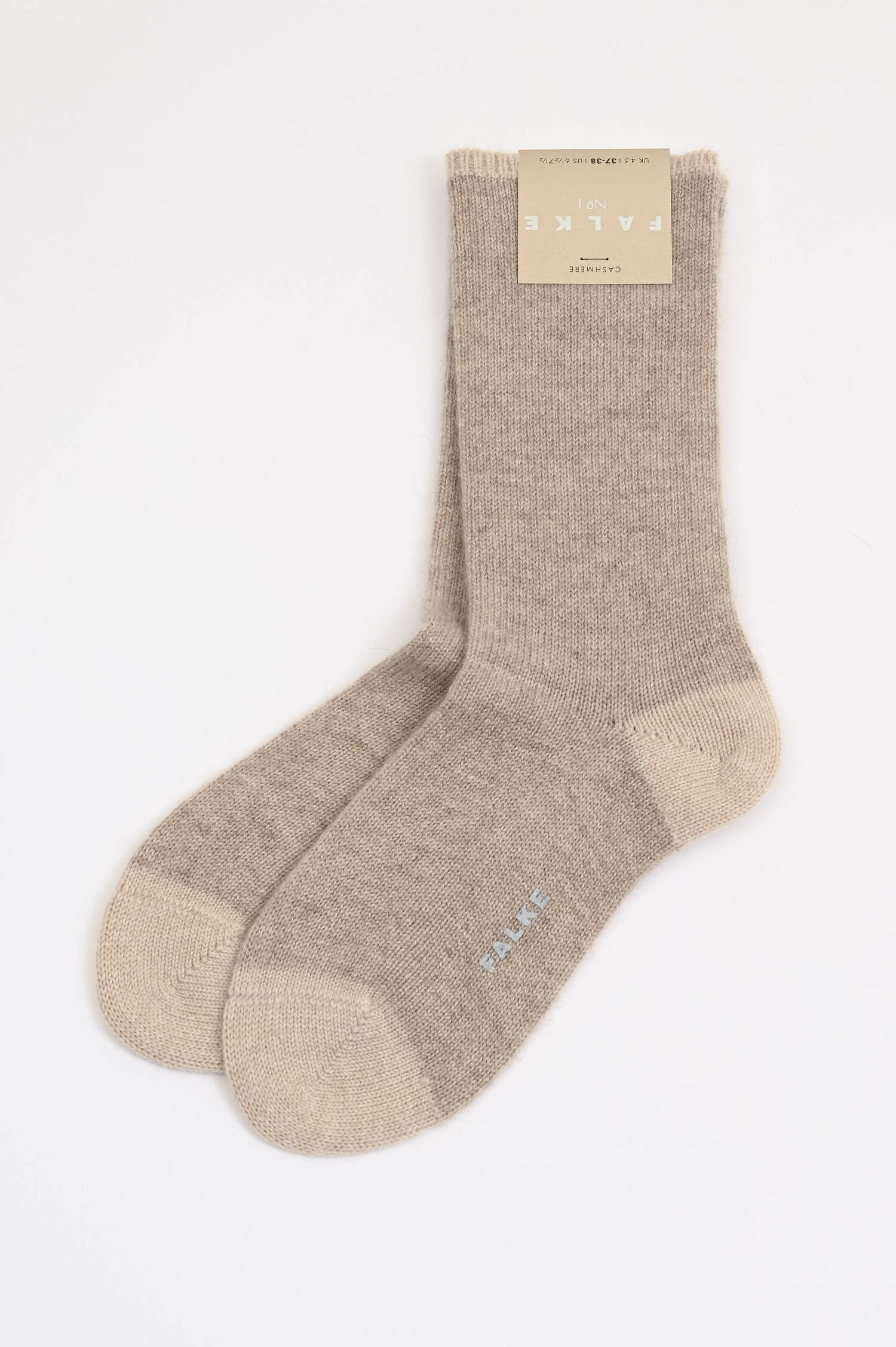 Socken aus Cashmere in Beige