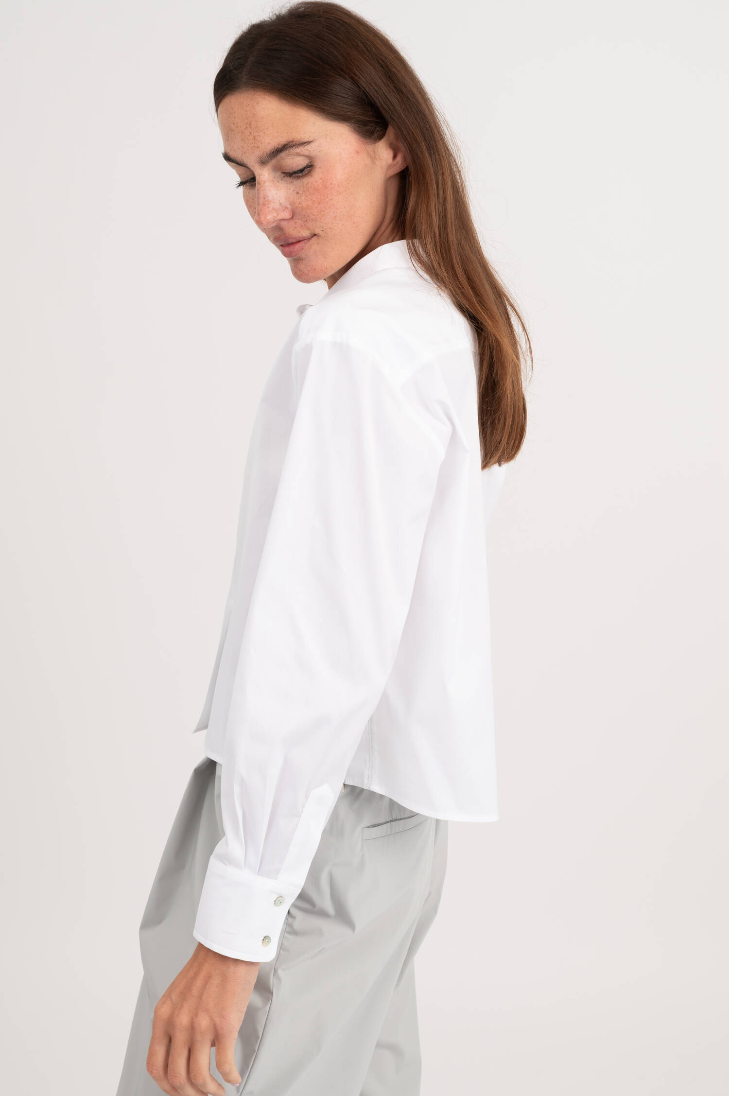 Cropped Bluse in Weiß Cropped Bluse in Weiß