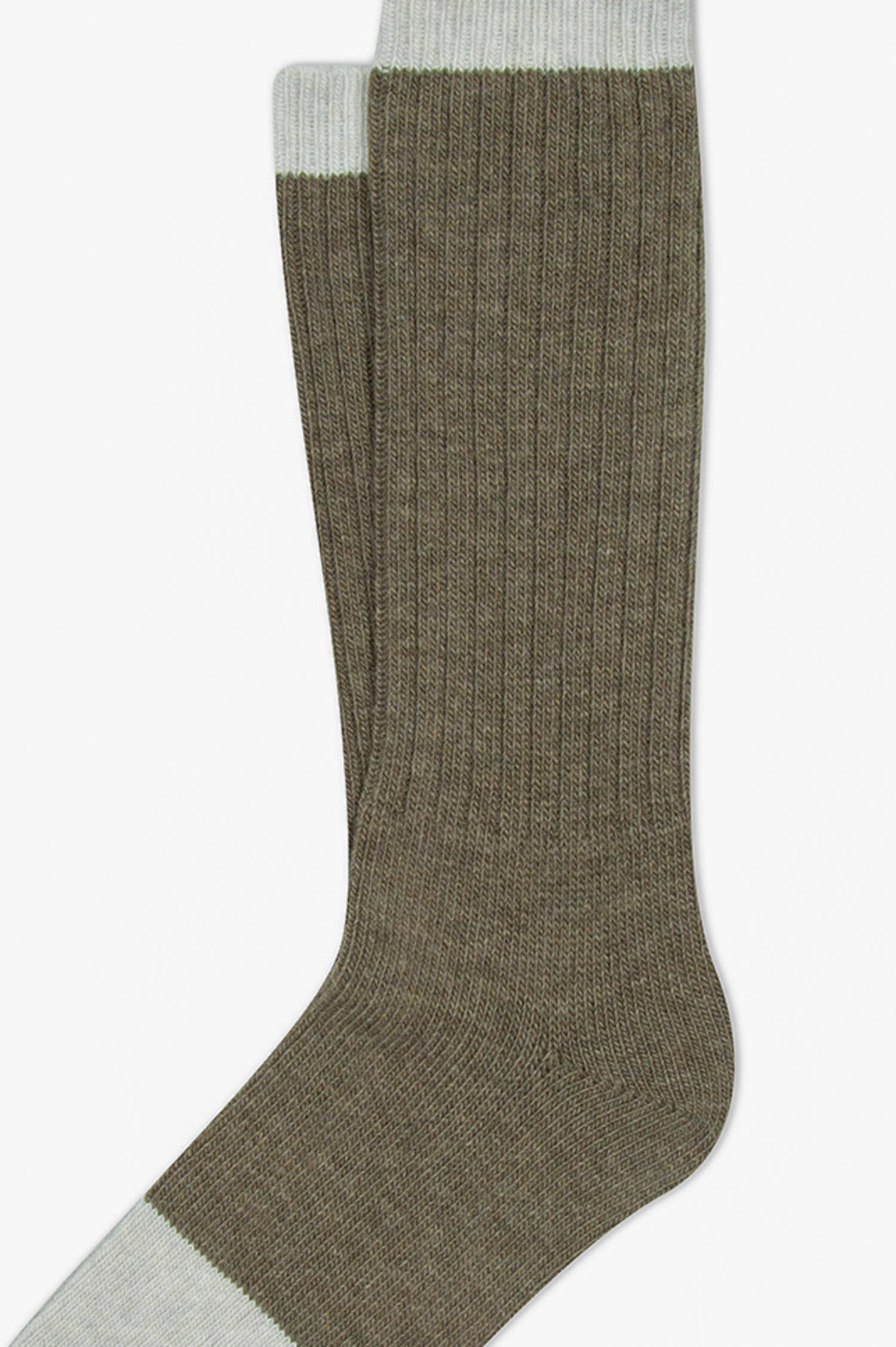 Socken SURREY in Oliv/Natur