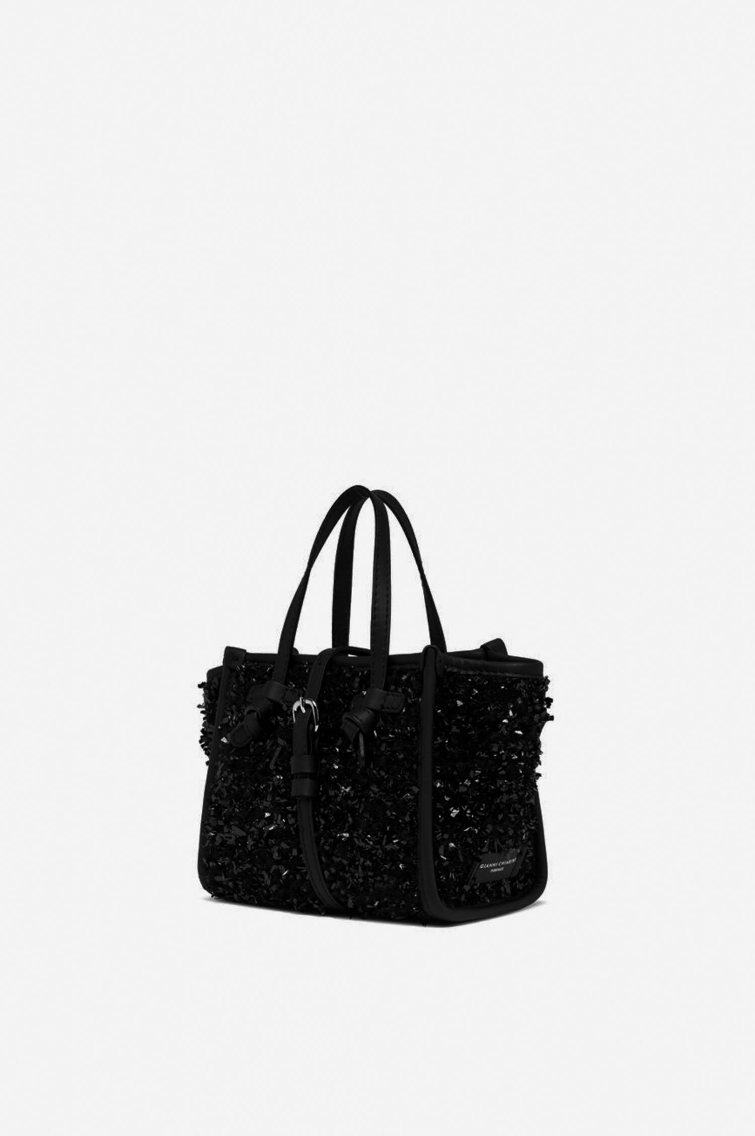 Mini-Tasche MARCELLA LUREX in Schwarz