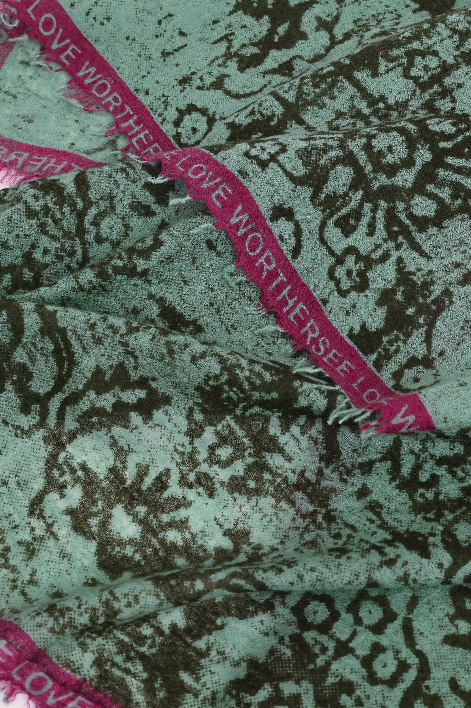 Cashmere Schal WÖRTHERSEE in Grün/Pink