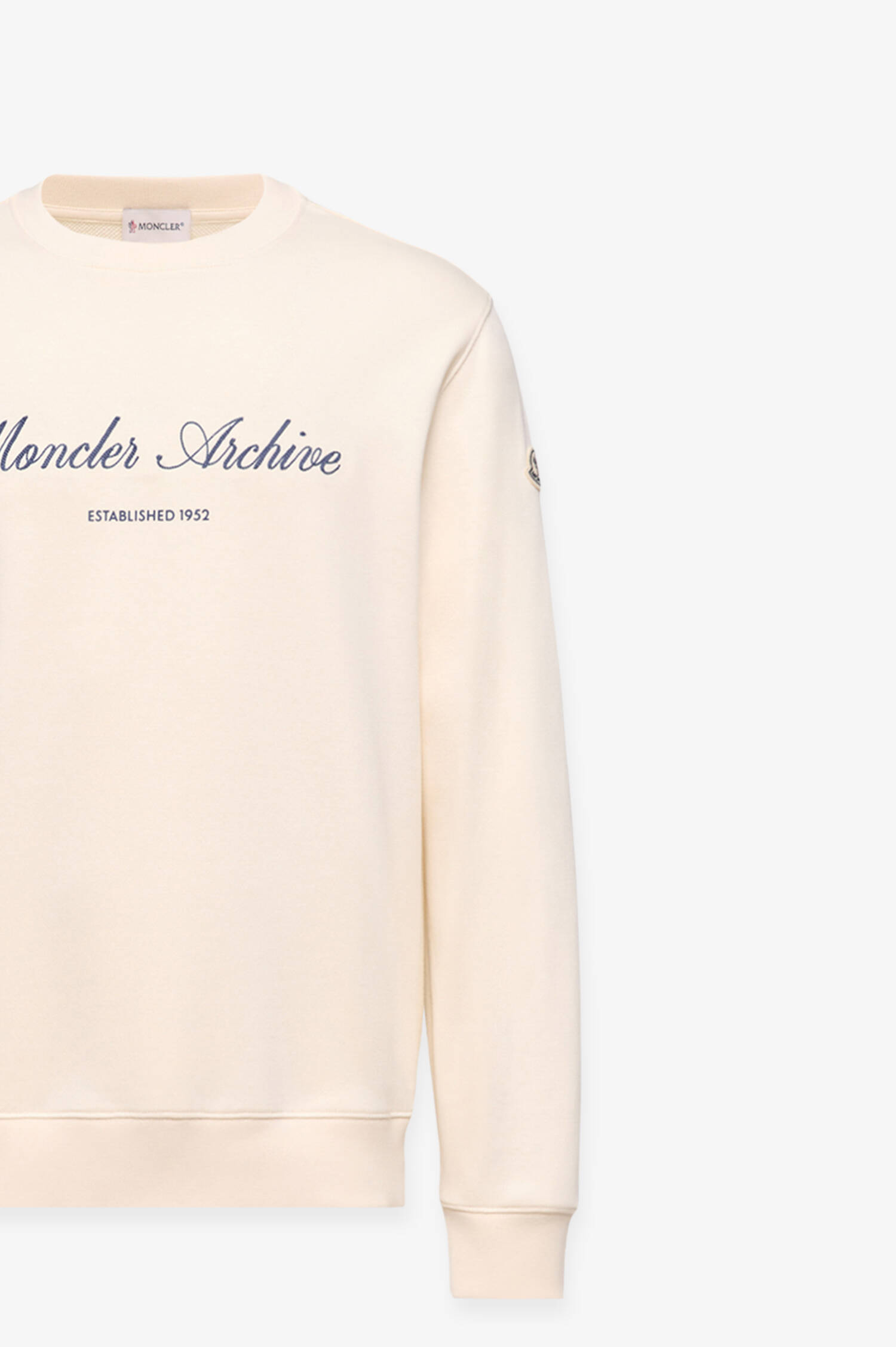 Sweater mit Logo-Akzent in Creme