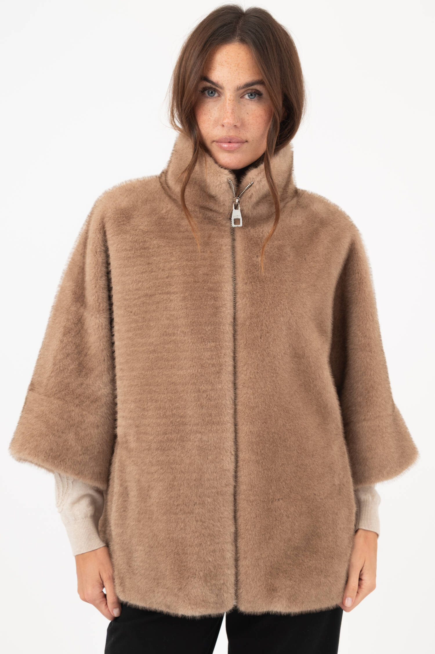 Faux-Fur-Jacke CHAMONIX in Hellbraun Faux-Fur-Jacke CHAMONIX in Hellbraun