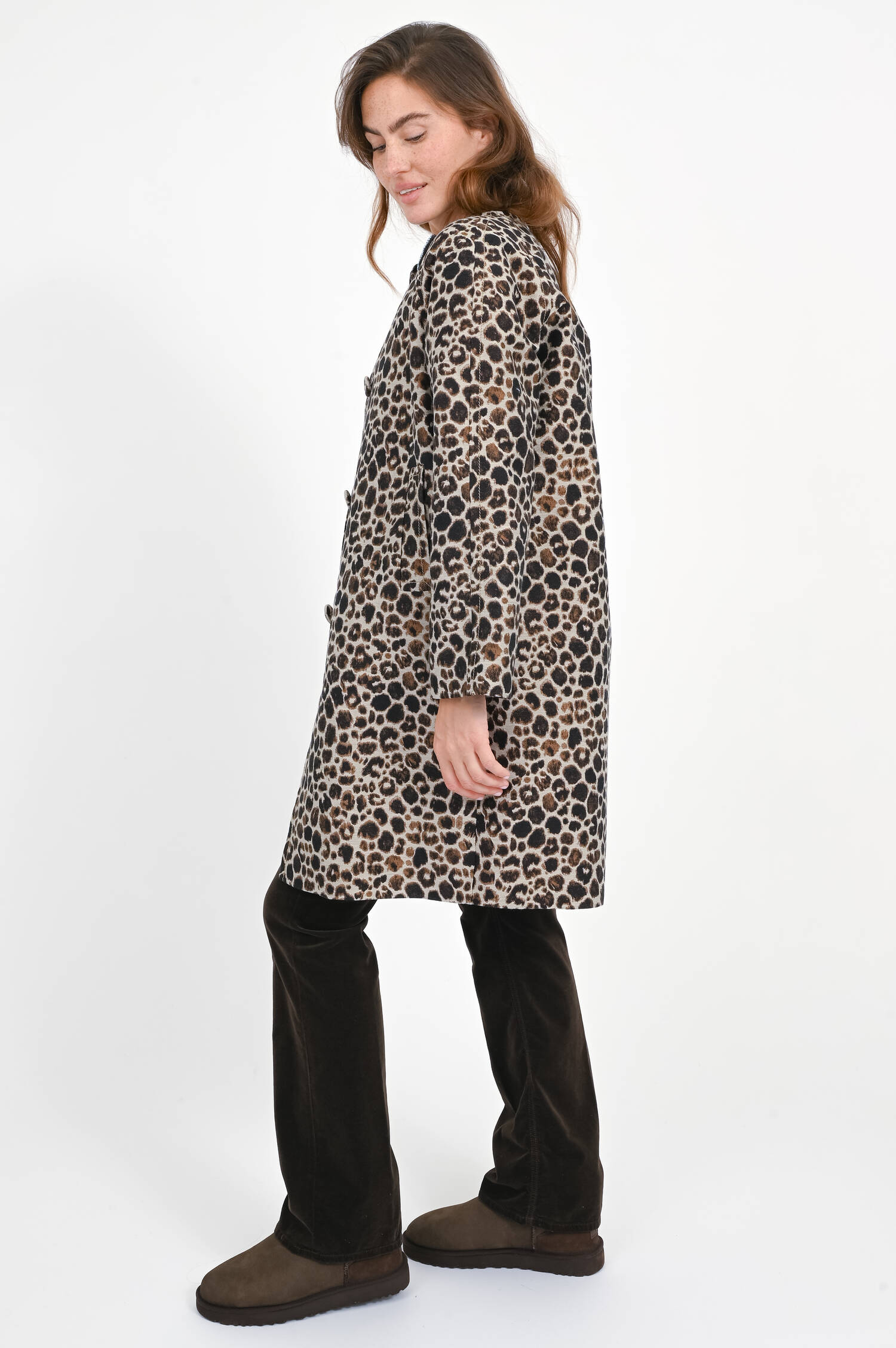 Mantel mit Animal-Print in Braun Mantel mit Animal-Print in Braun